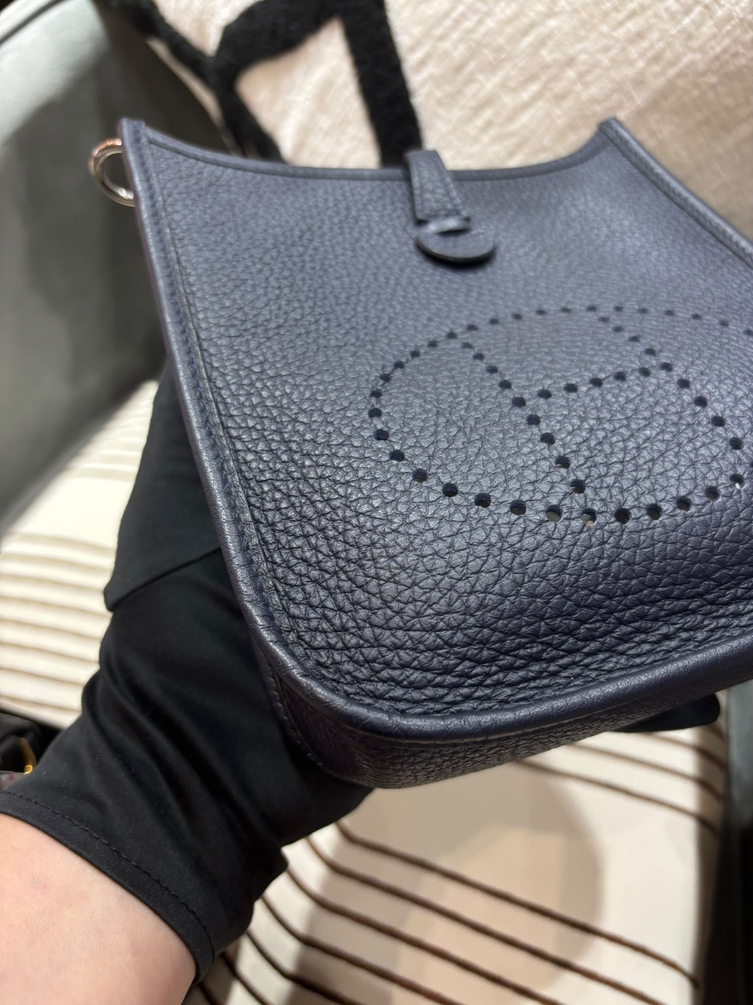Hermes mini evelyne STAMP Z 100%Authentic, 98%new  ✅dust bag