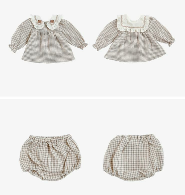 Dot to Dot 泡泡花邊雪紡衫褲套裝 (18-24個月)