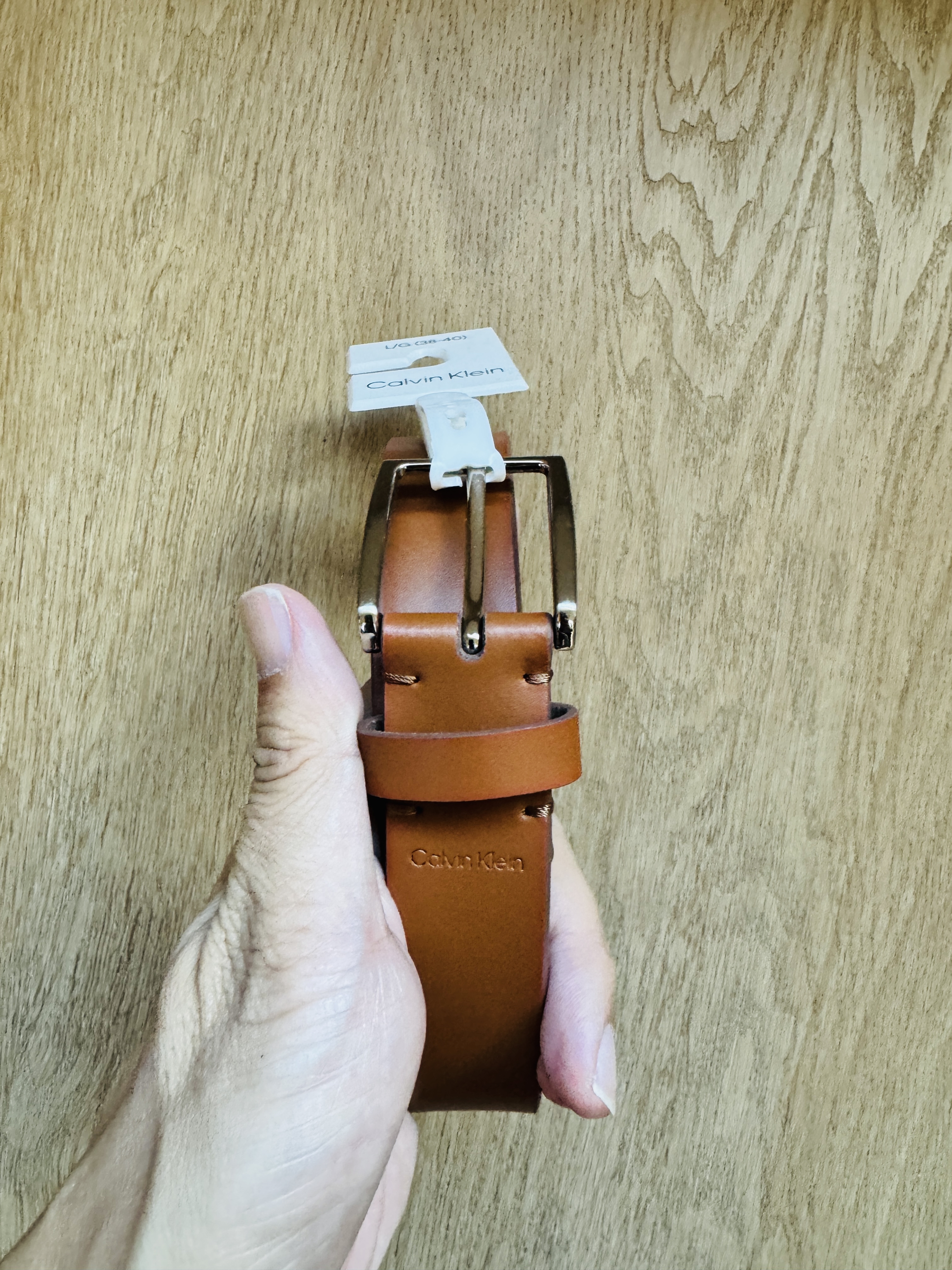 Calvin Klein 經典啡色皮帶（香港現貨）
