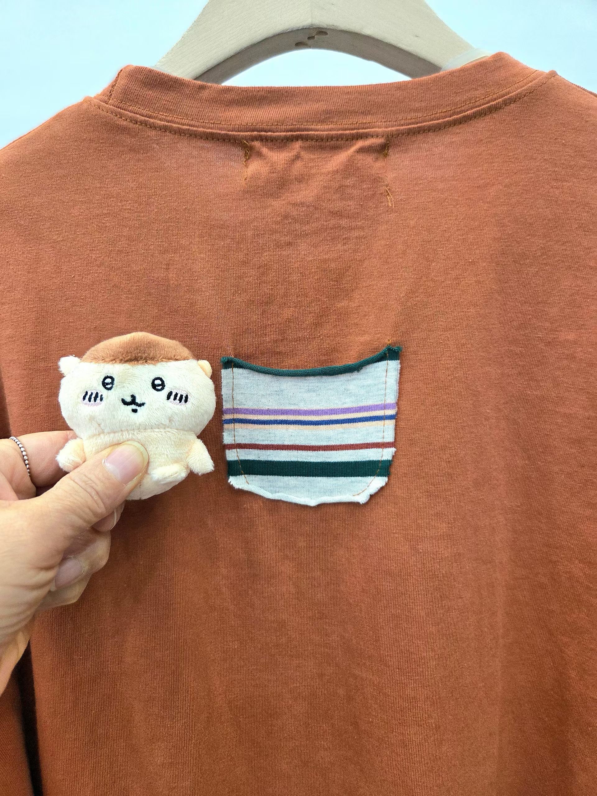 NO OX 彩條子小袋口tee