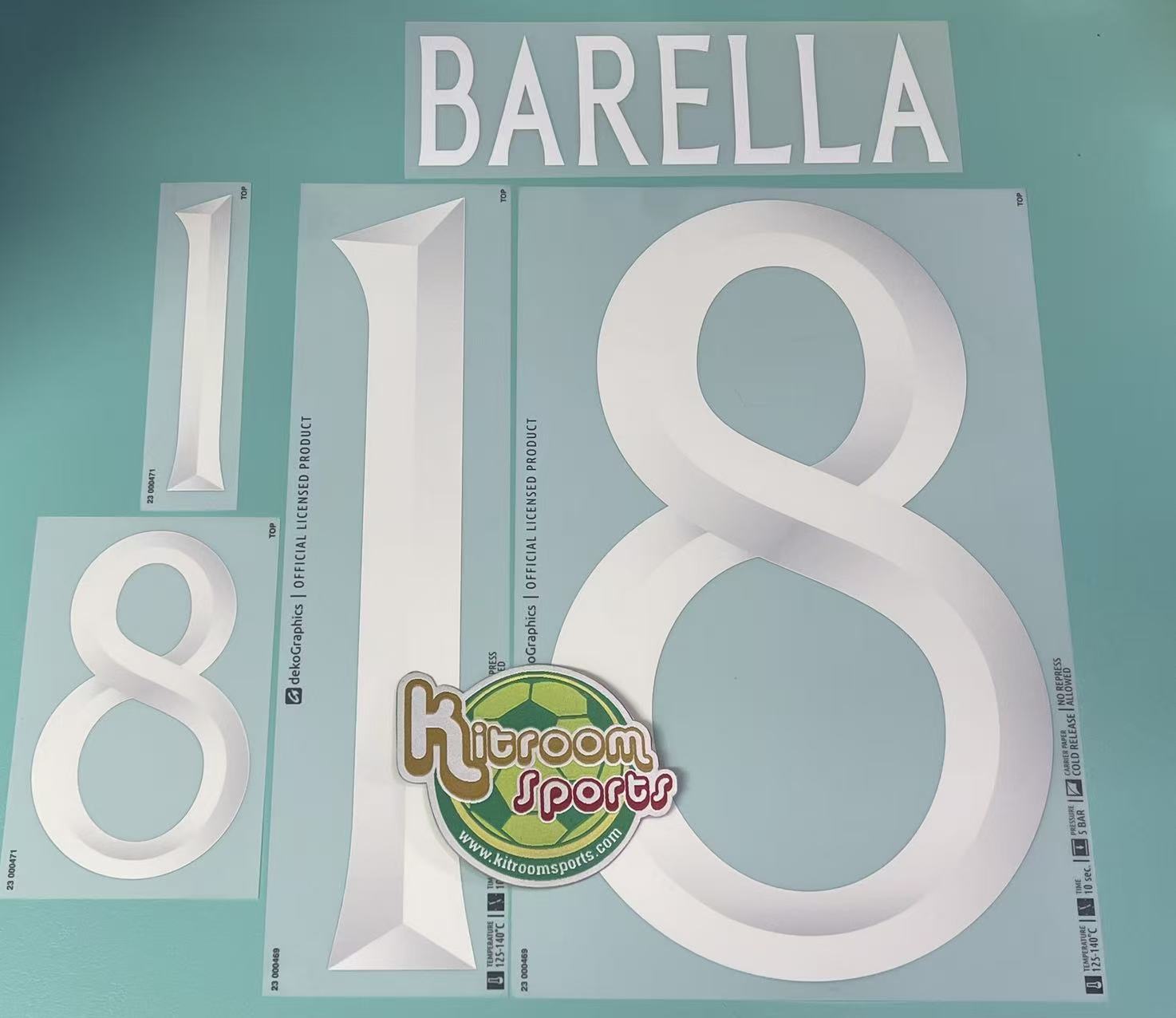 2023 Italy Home Nameset #18 BARELLA