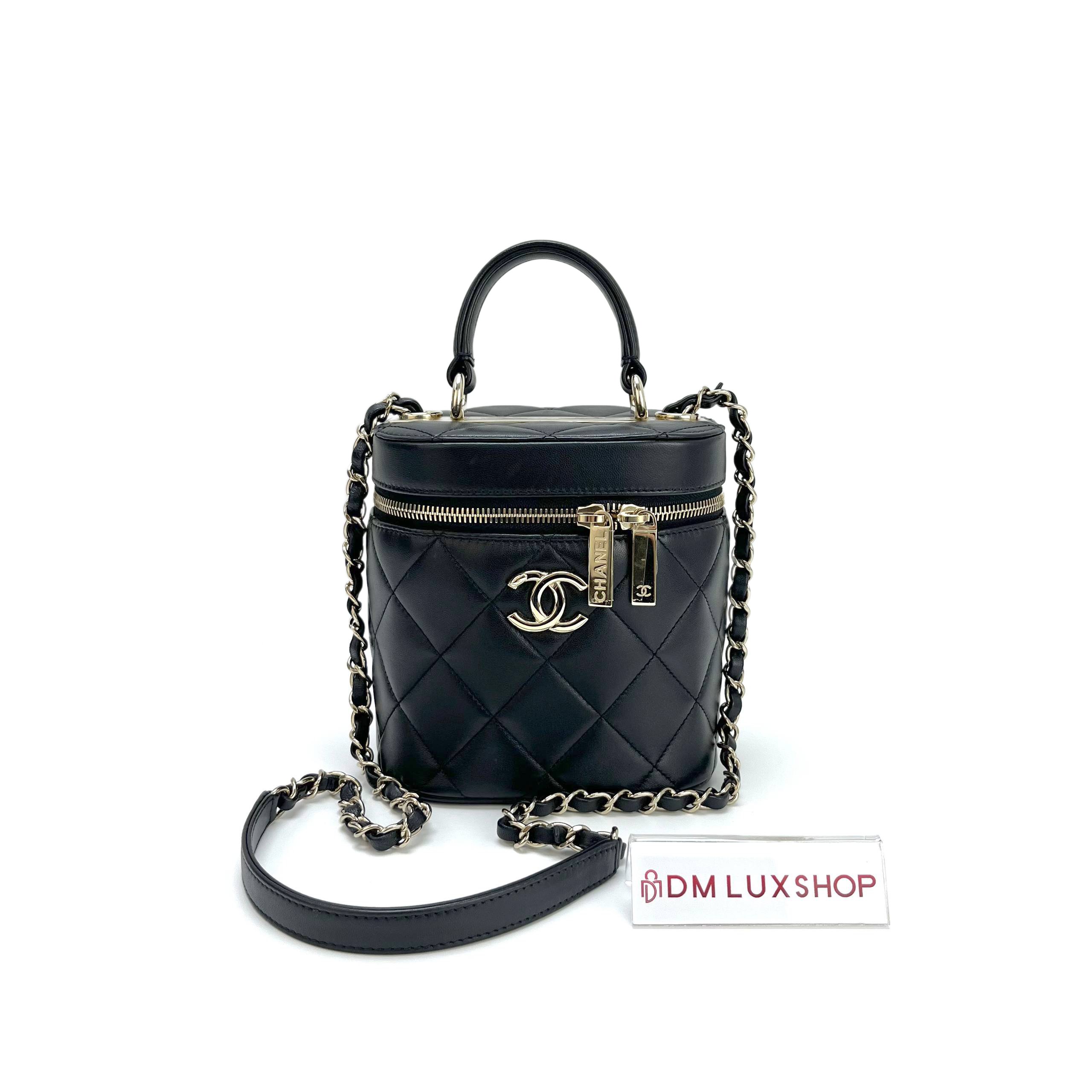 Chanel Trendy Top Handle Vanity Case w/ Chain GHW (Microchip)
