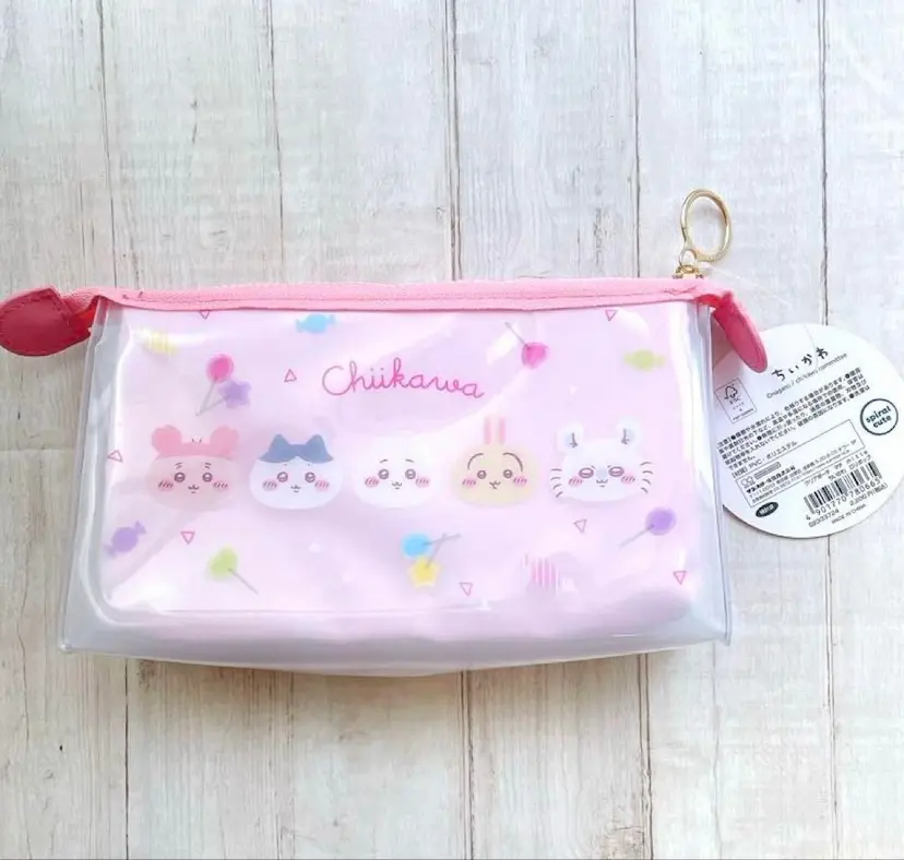 現貨🌸日本直送 |Chiikawa日版化妝袋/收納袋/多用途小袋（粉）