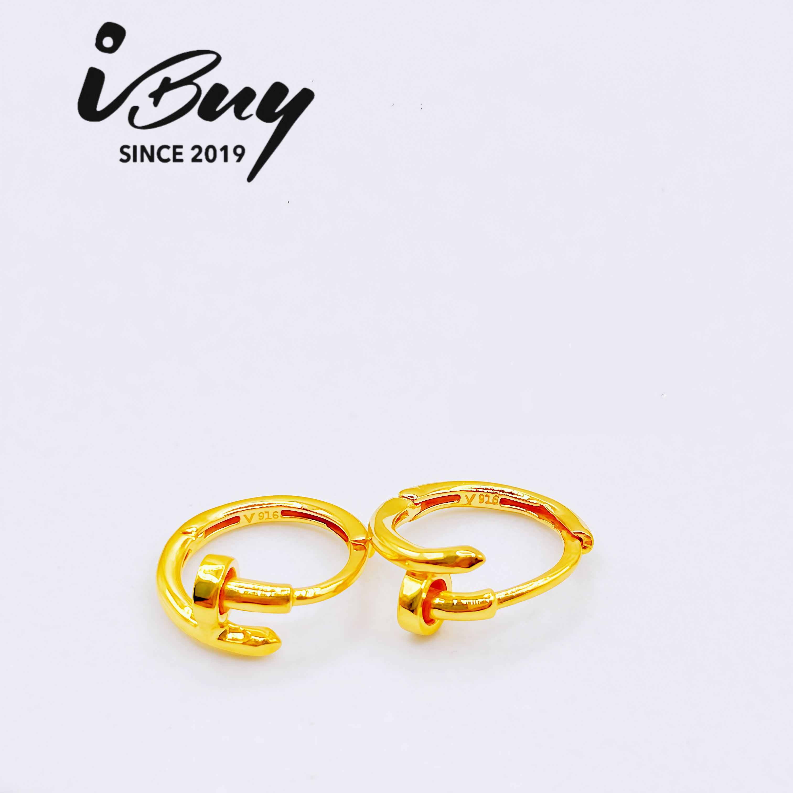 916 GOLD CARTIER NAIL EARRING 916 金 钉子耳环