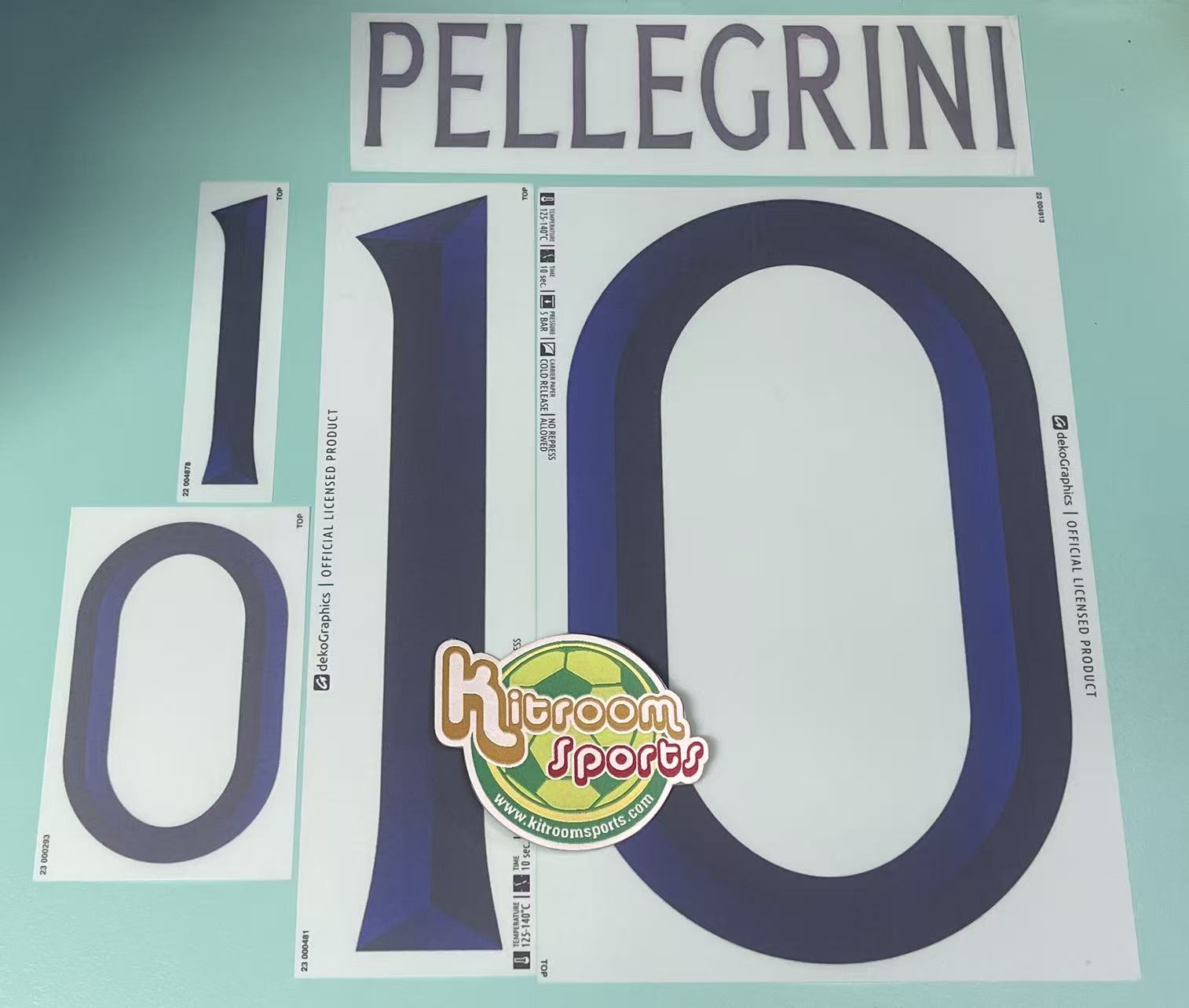 2023 Italy Away Nameset #10 PELLEGRINI
