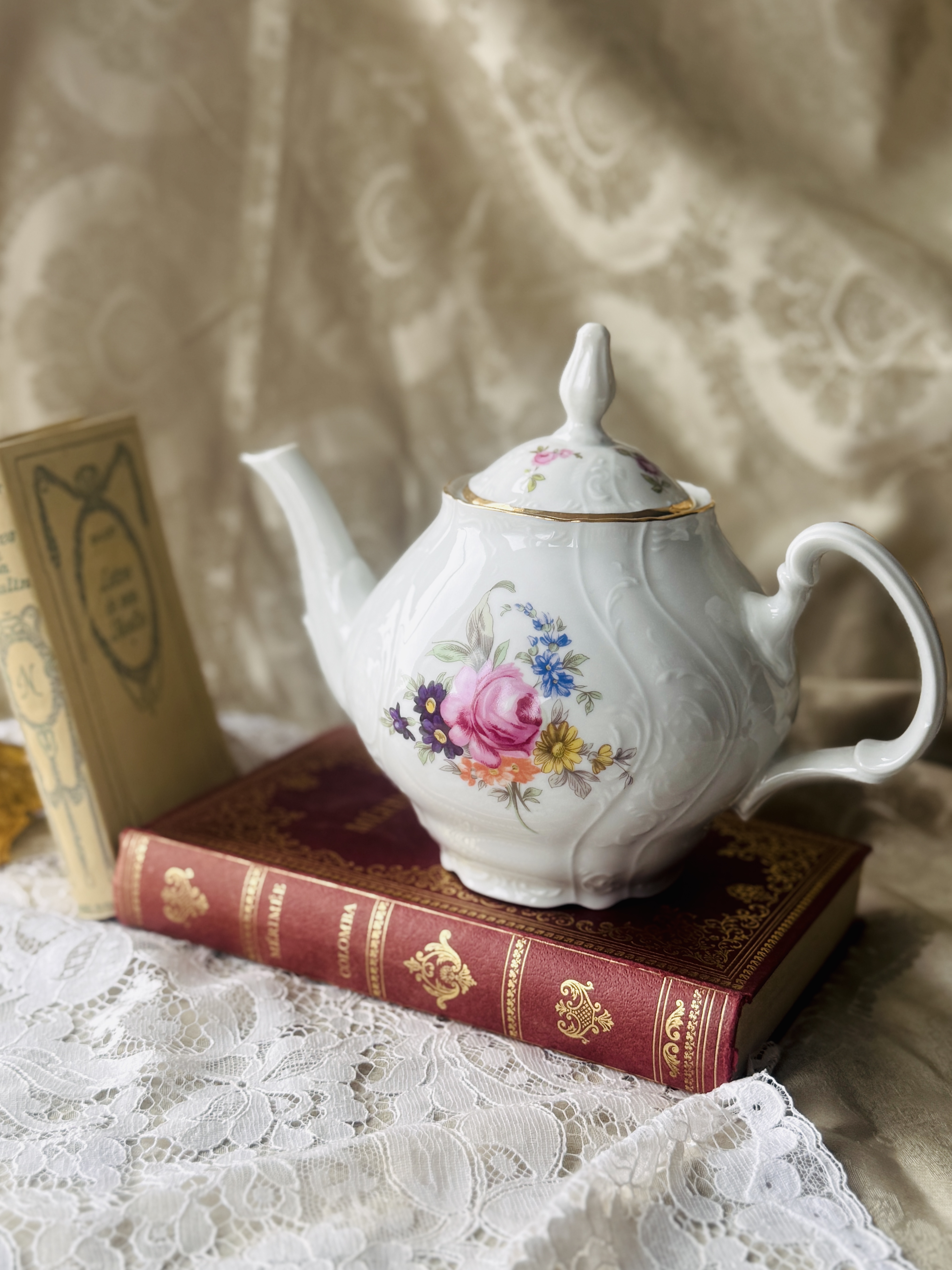 Vintage 1980s BERNADOTTE SONATA Czechoslovakian Large Tea Pot ~950mL/ 5 cups（MT2442）