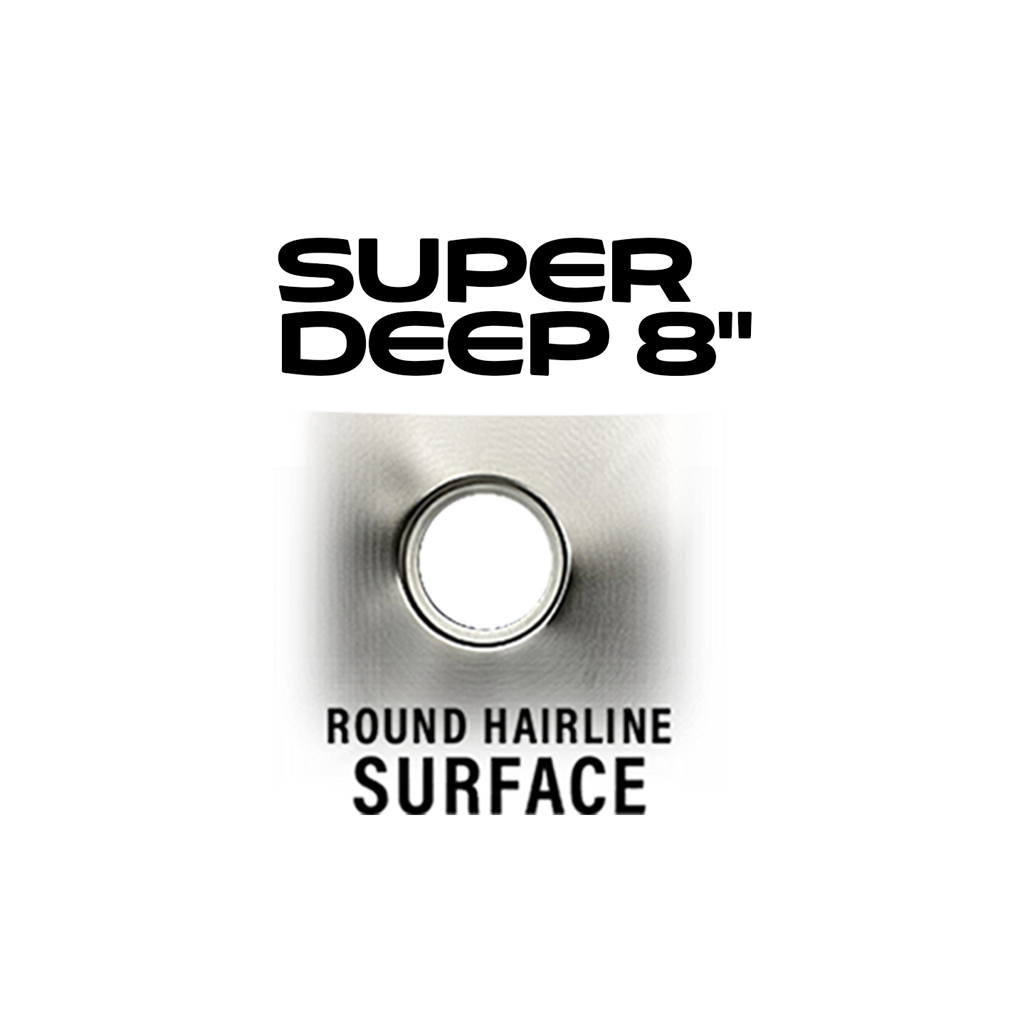 Nicon Smart Super Deep Round Hair Line Surface 2 Bowl Kitchen Sink (8046#) W66-6SDHL