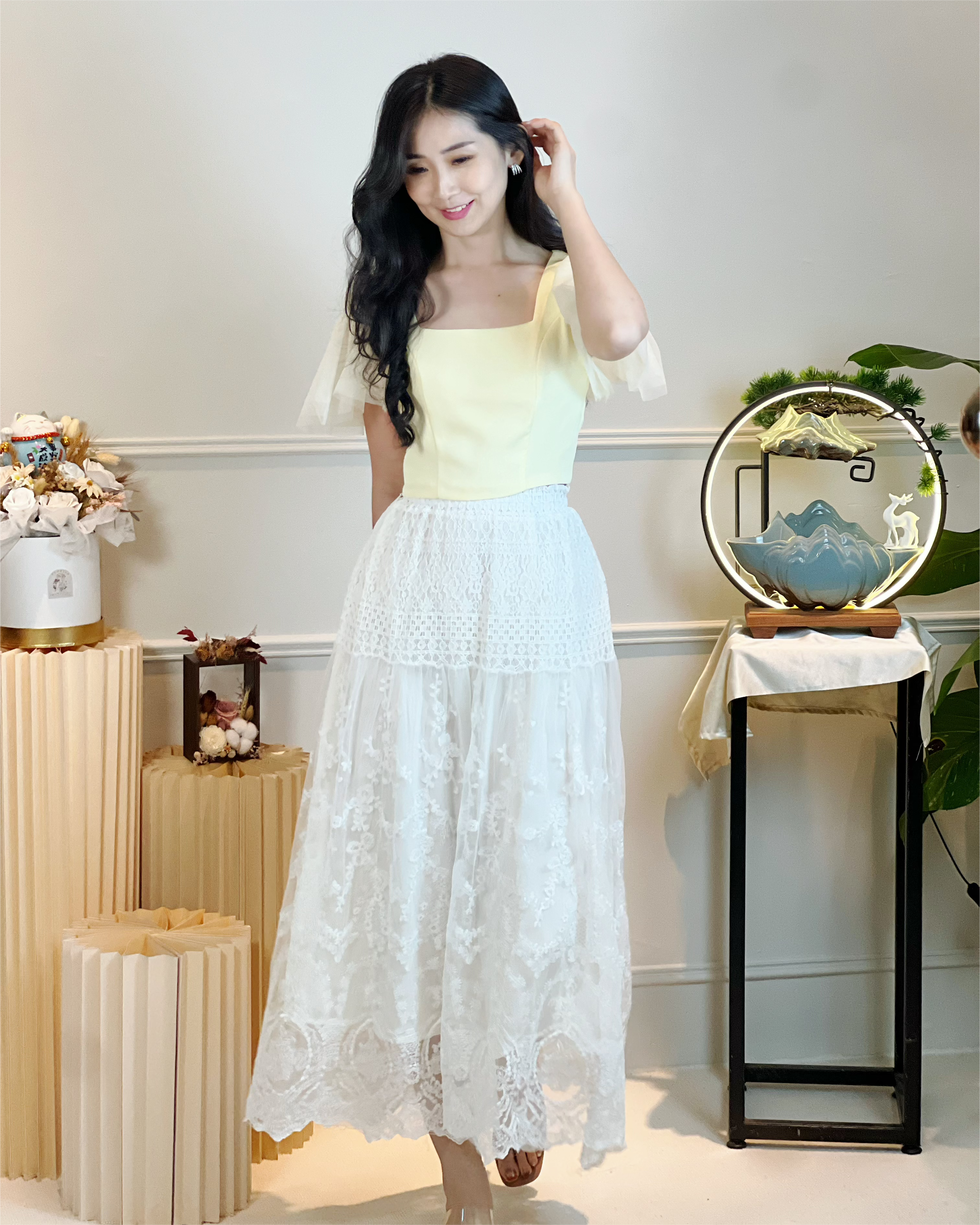 5100 Harper Riley Lacey A Line Skirt 