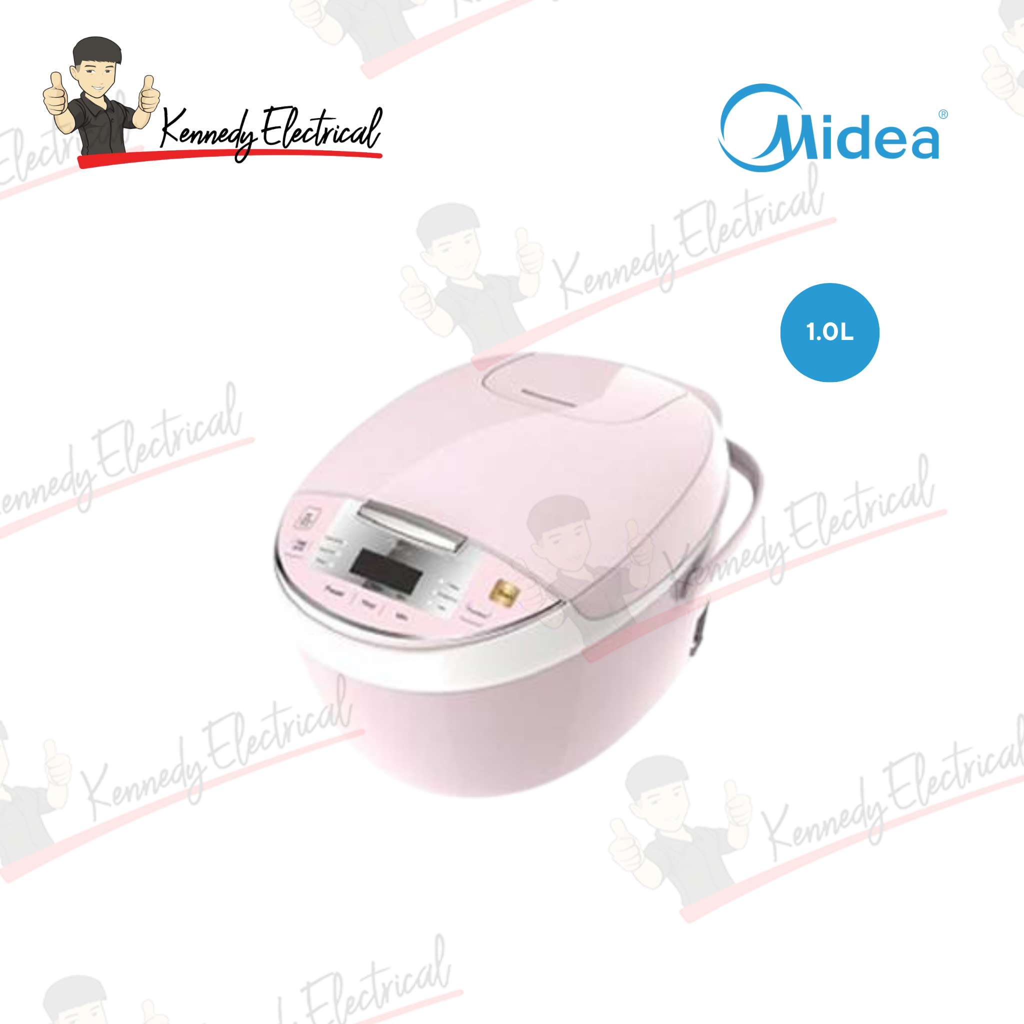 Midea 1.0L Digital Smart Rice Cooker Pink (MB-FS10-PK)