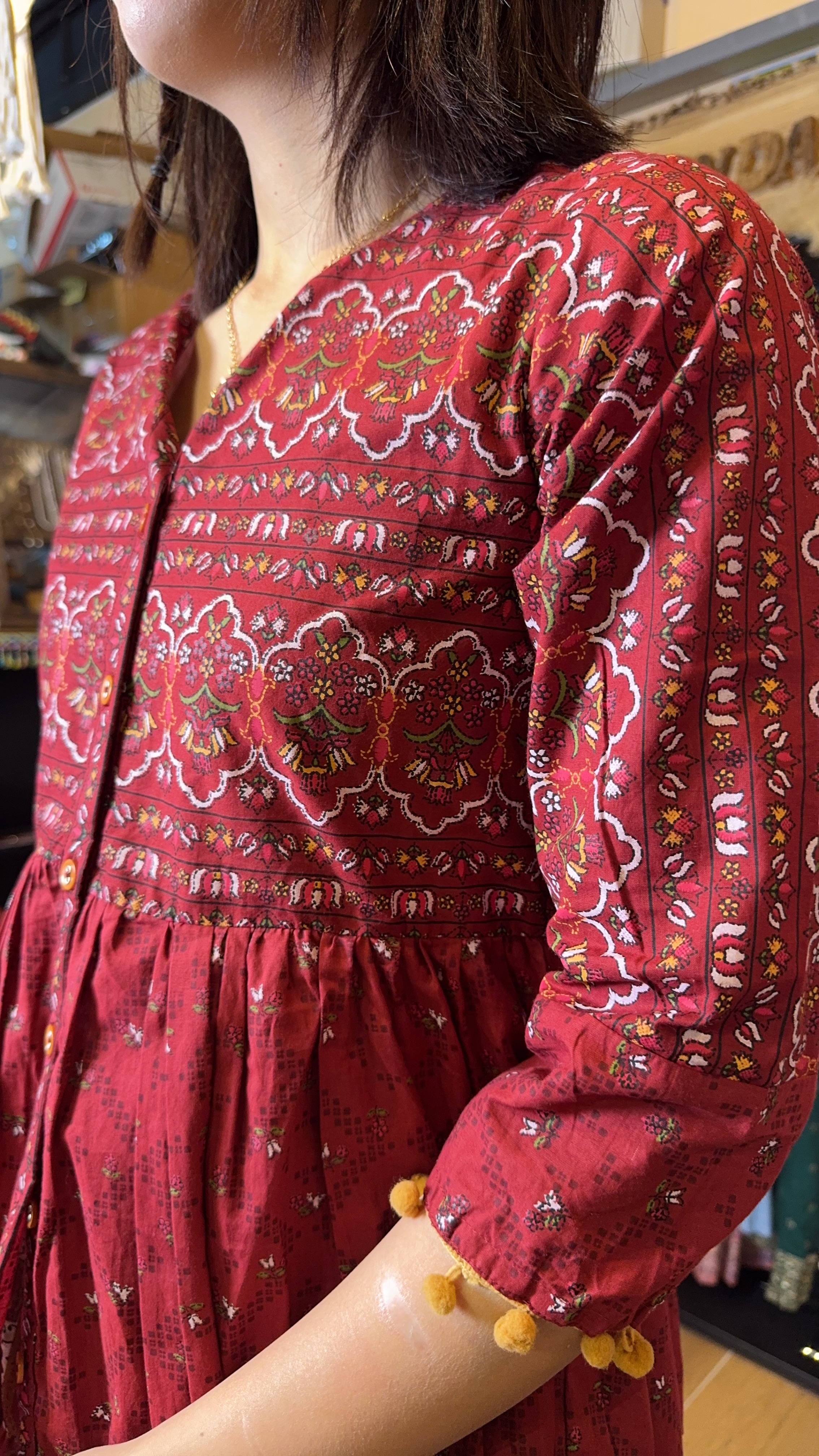 Wine Red 2-way Top/Outer 26.5" #1389