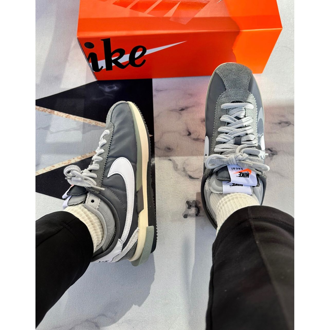 Sacai x Nike Zoom Cortez Iron Grey DQ0581-001 | DS