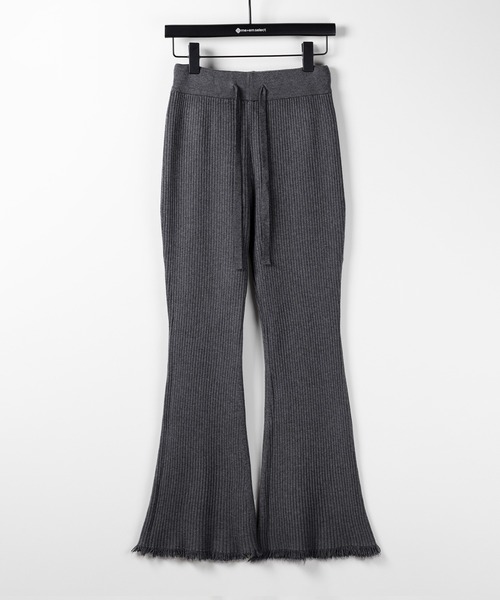 羅紋針織喇叭長褲【JP009】