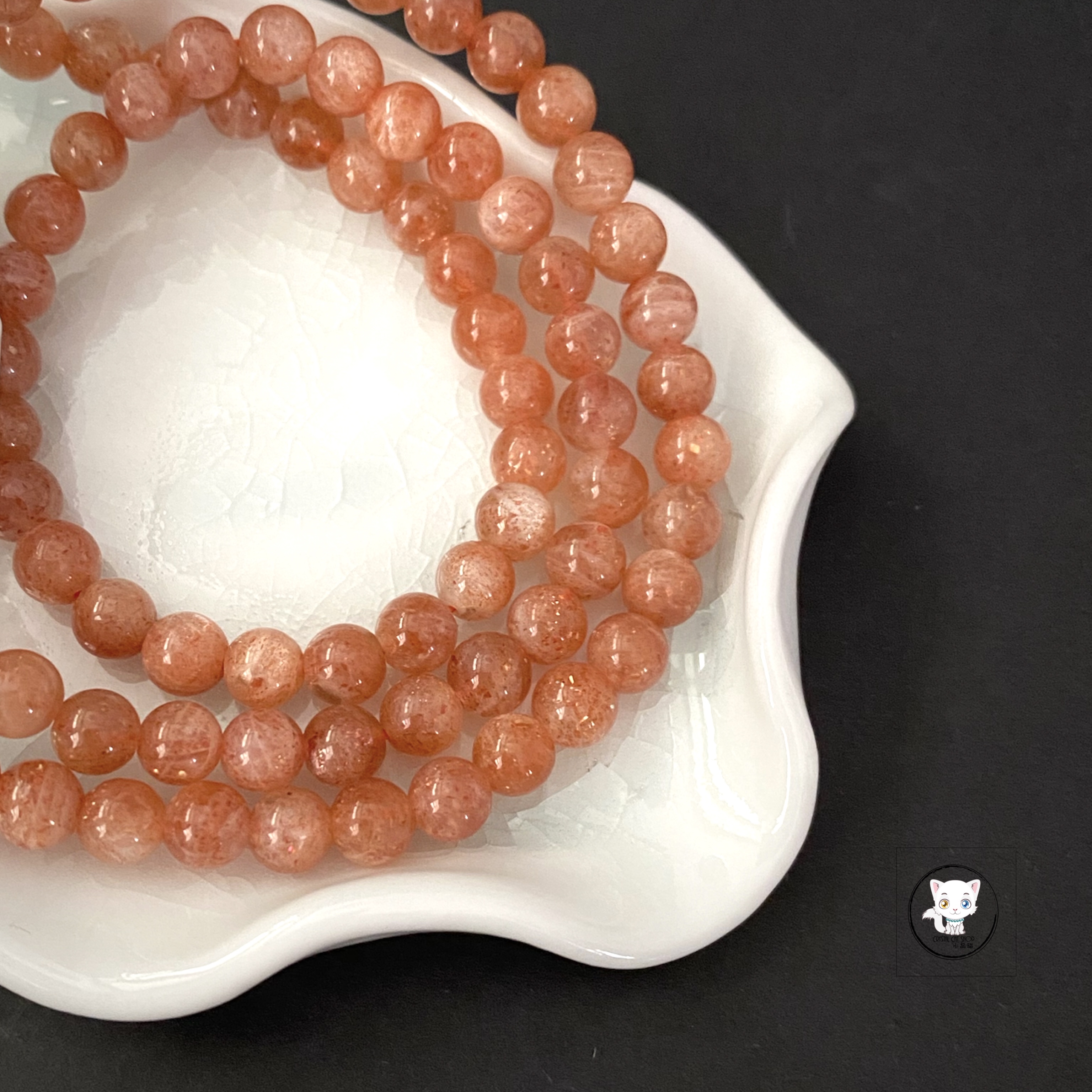 天然金太陽石多圈手鏈 6mm