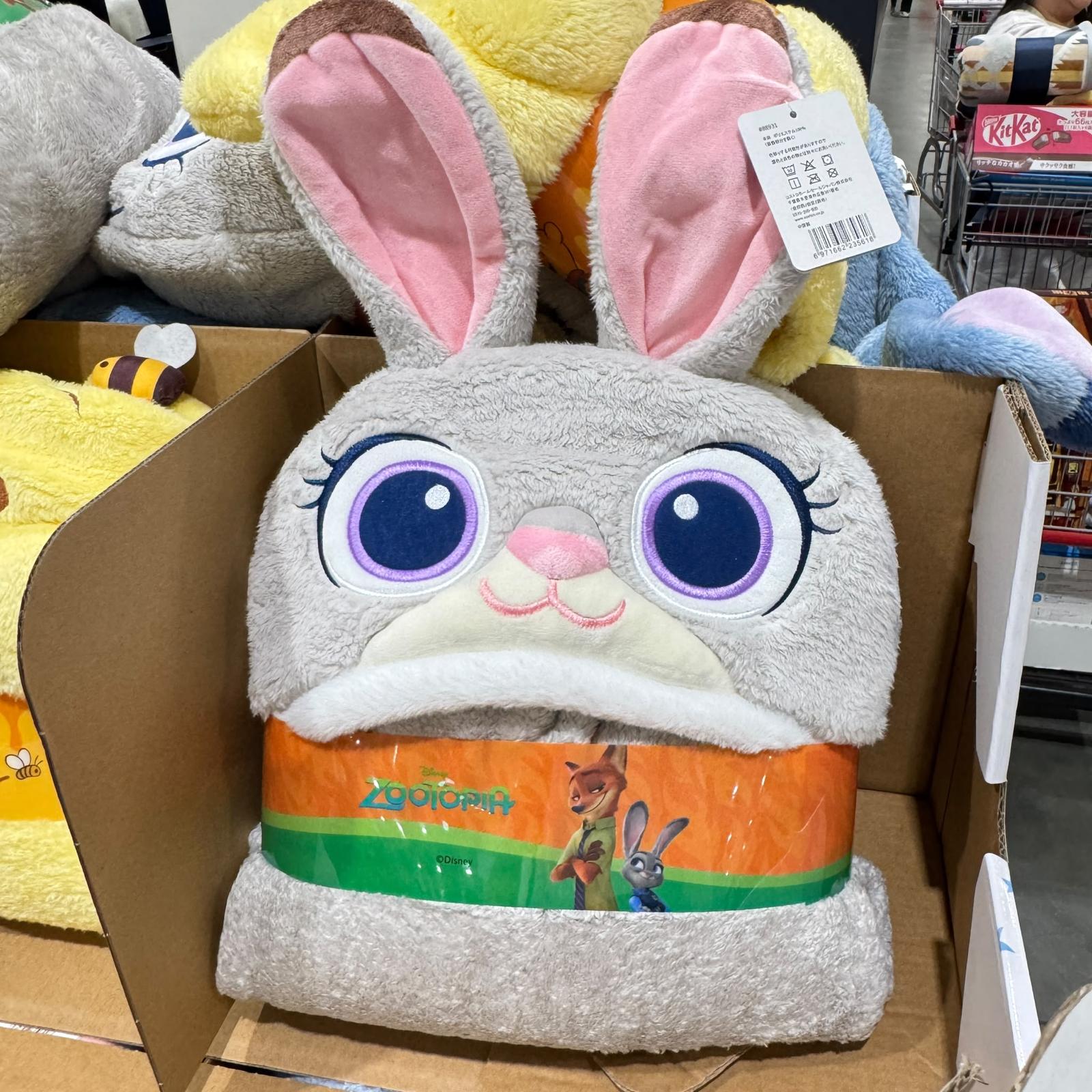 Disney 迪士尼 3D立體連帽造型絨毛保暖披肩毯 (維尼/史迪奇/茱蒂)  