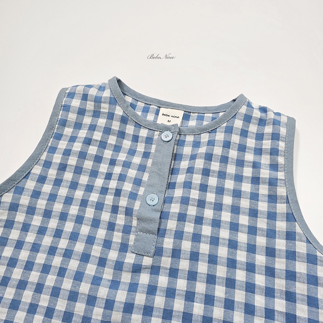 ☀️預訂 韓國直送☀️🇰🇷Bebenine兩色格紋純棉背心上下套裝