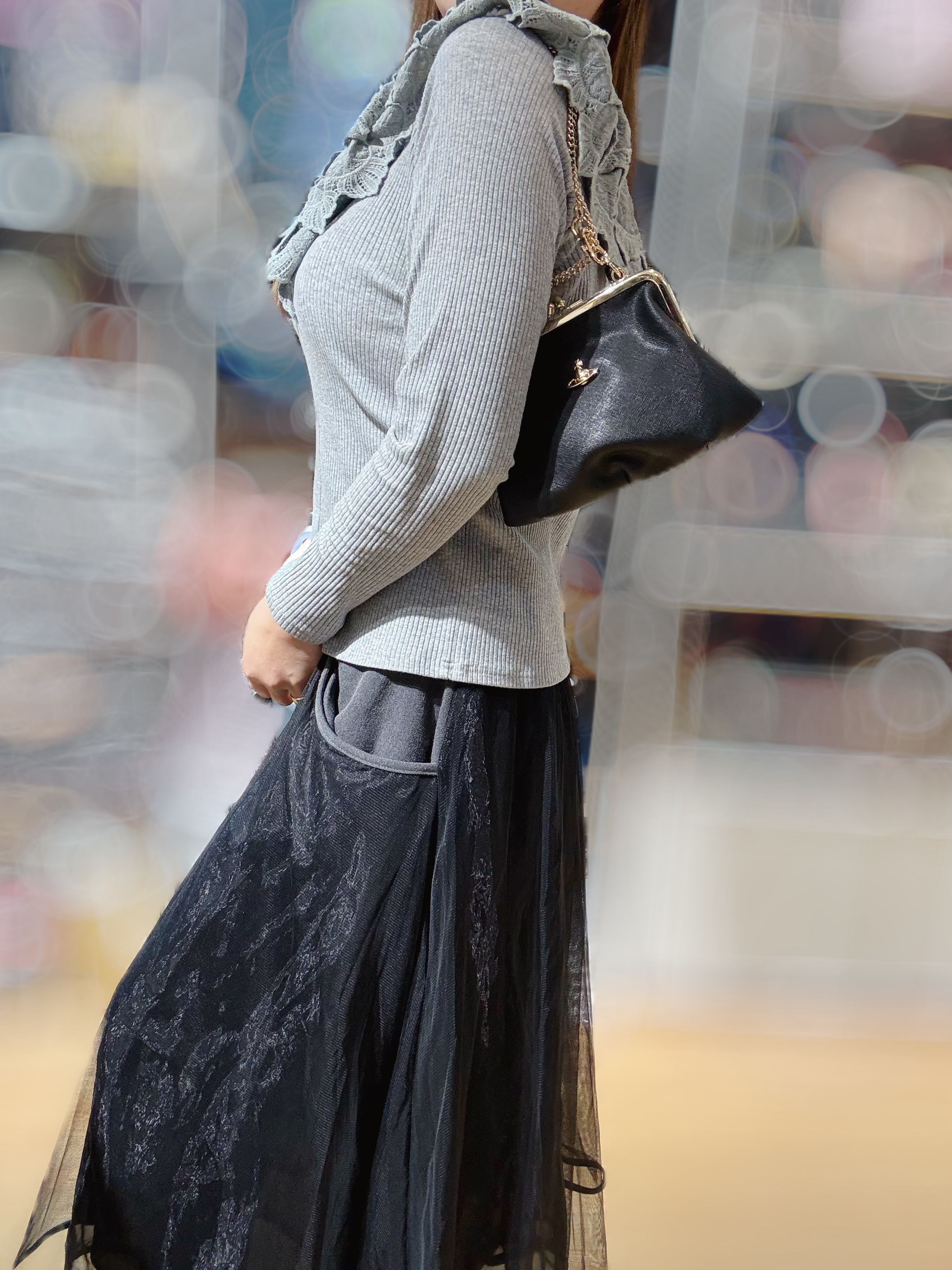 Vivienne Westwood kiss lock bag sf/blk/g