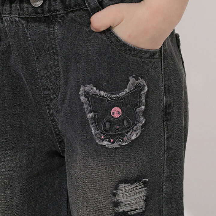 🇯🇵預訂 日本直送🇯🇵Babydoll x Sanrio系列兩色人物刺繡貼花闊腳牛仔褲