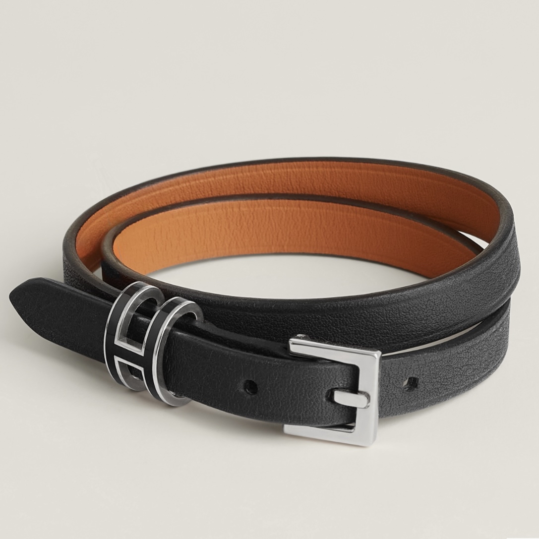 Hermès Pop H Double Tour 雙圈皮革手環