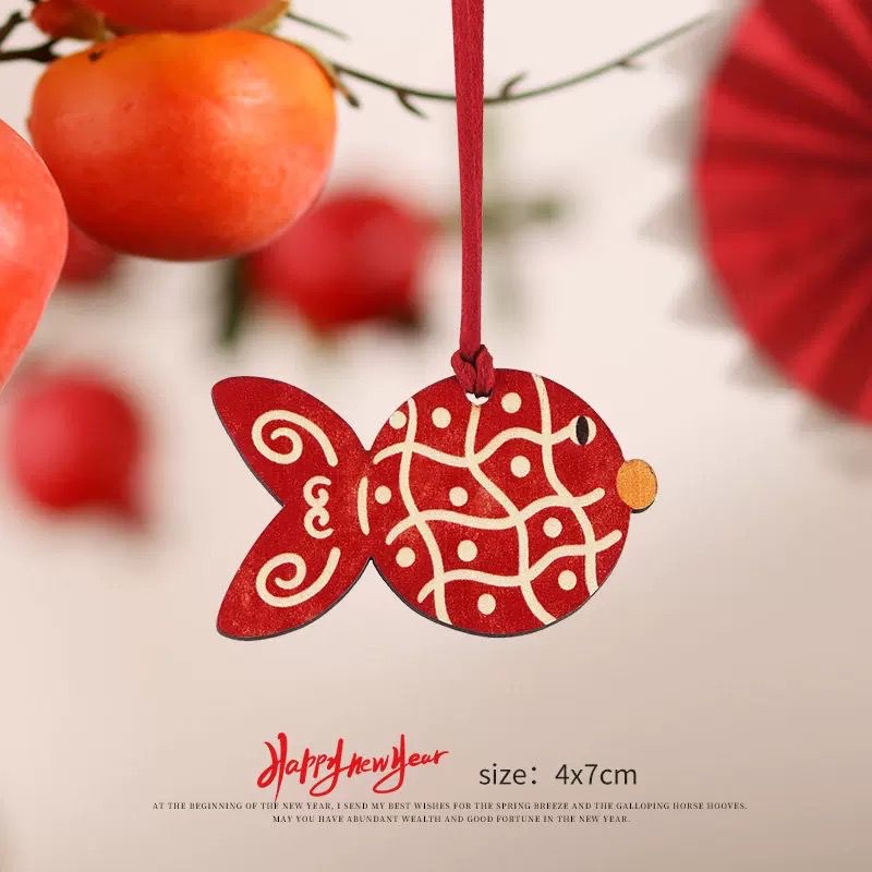 馬年新春盆栽掛飾 一套六件