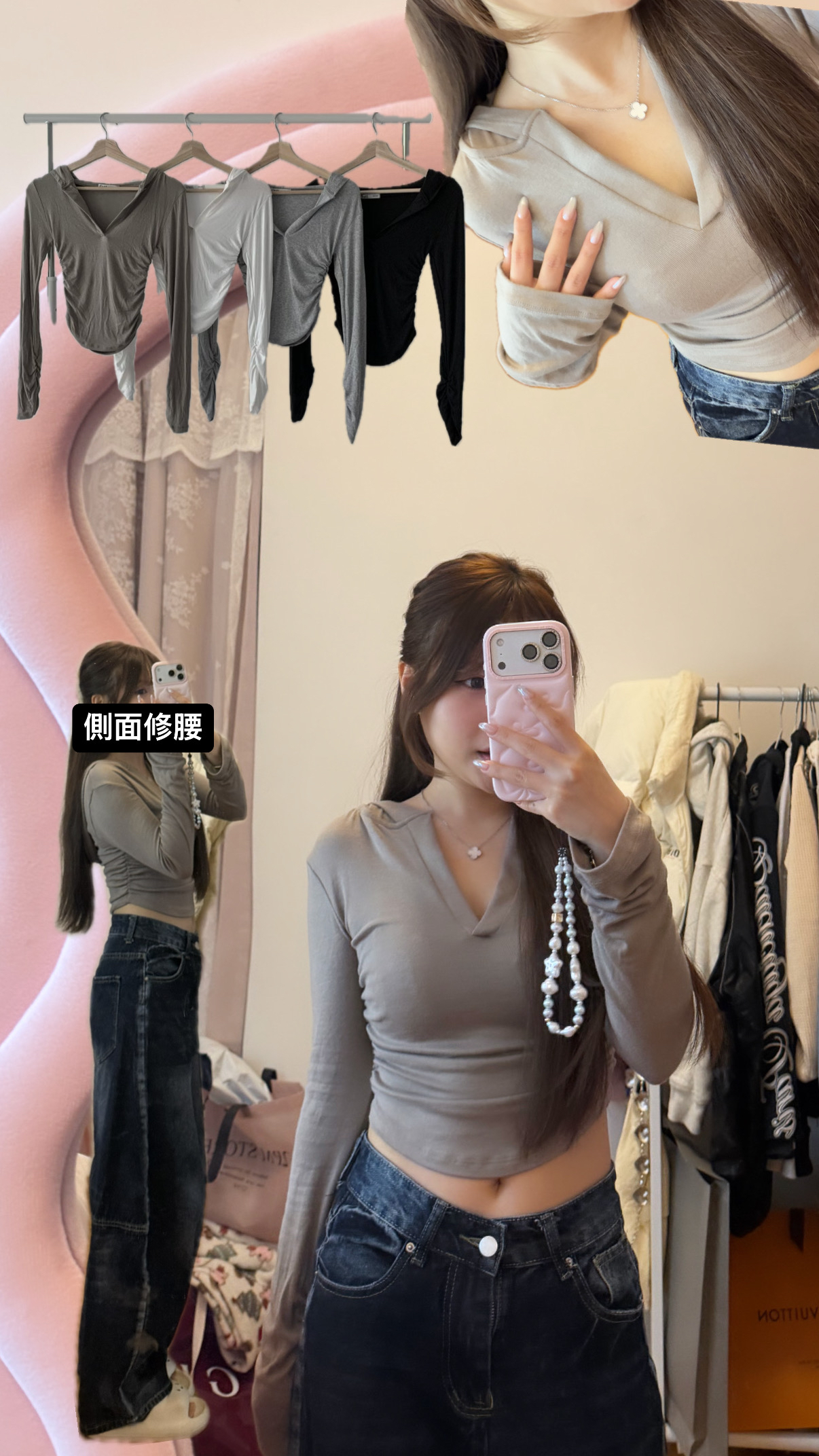 超級舒服！韓國薄薄軟熟質地連帽Top