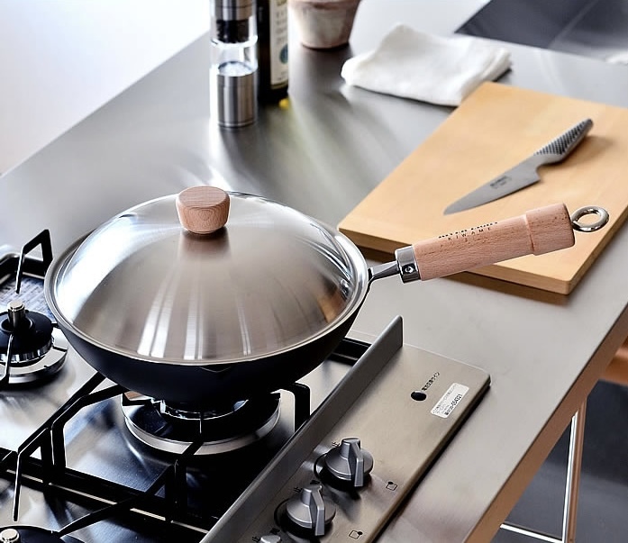 RIVER LIGHT 日本極 木柄鐵炒鑊 (適用於電磁爐)