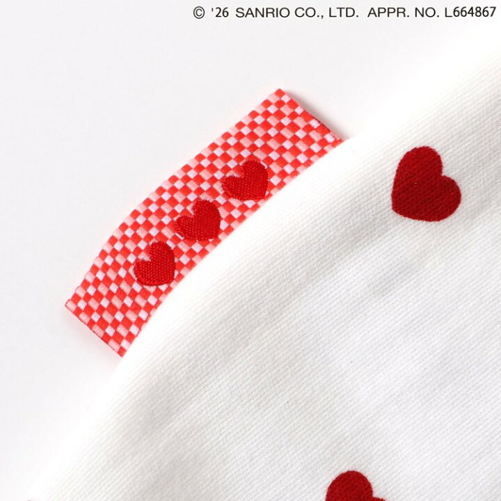 🇯🇵預訂 日本直送🇯🇵Apres les cours x Sanrio系列兩色愛心波點人物圍兜短袖包屁衣