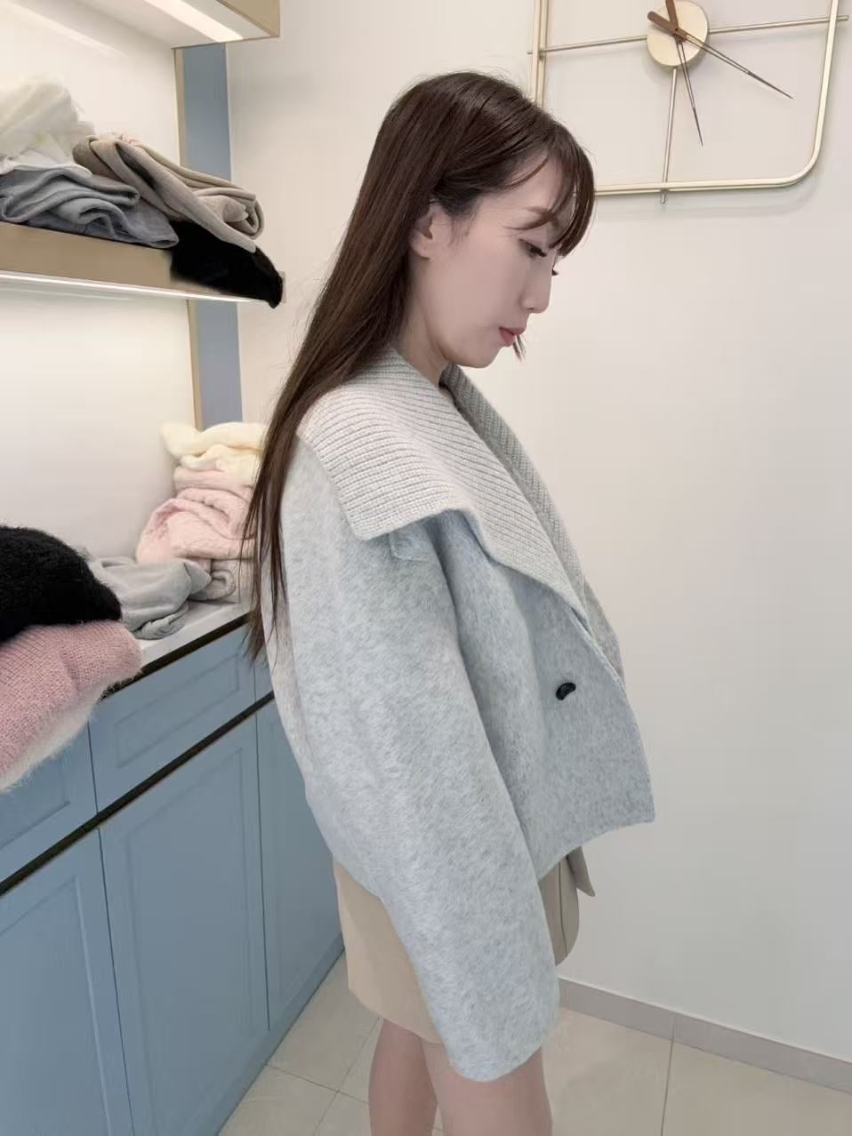 80%wool 可拆領羊毛高質外套🤍