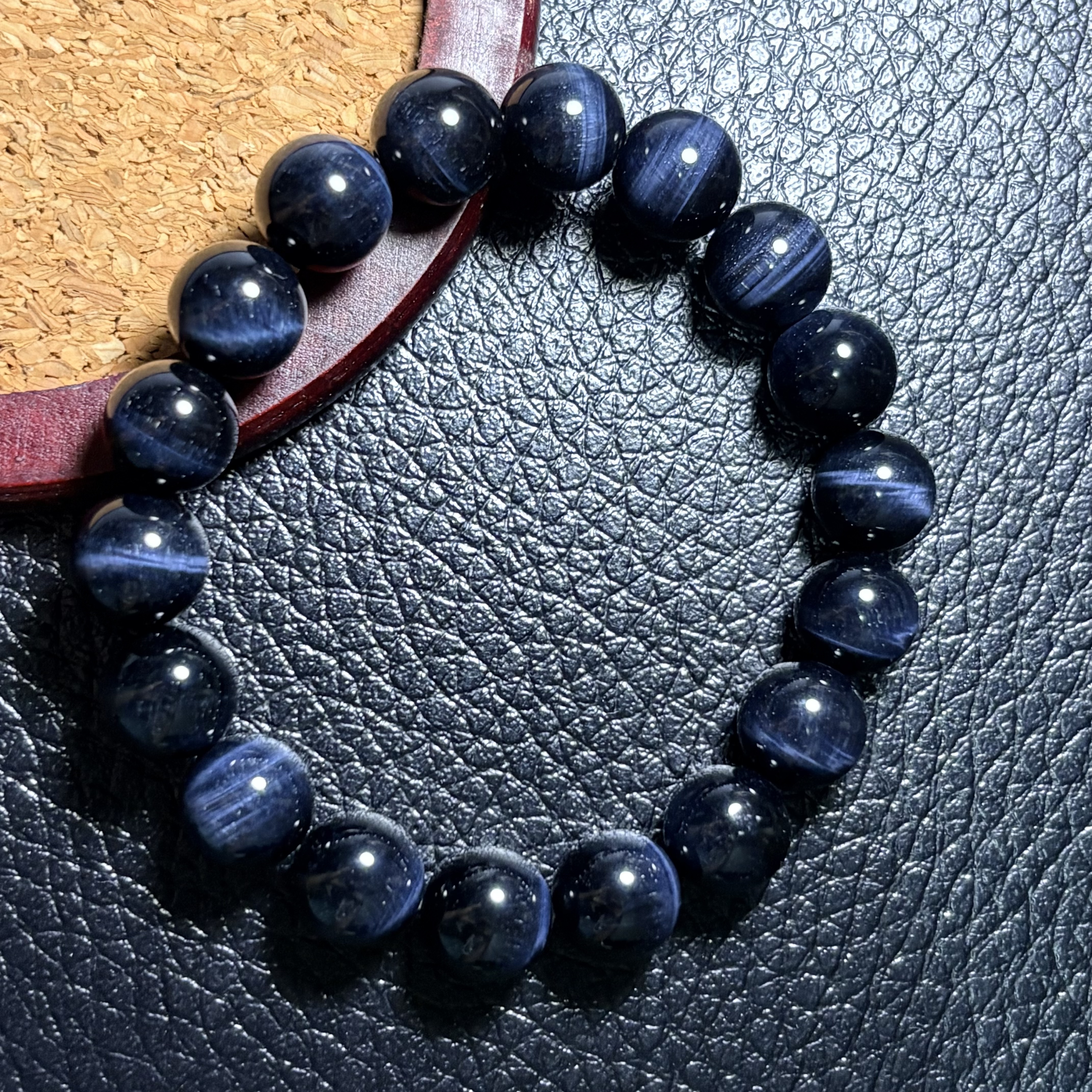 藍虎眼石手串 No.3574 | 規格：11mm珠16cm 手圈