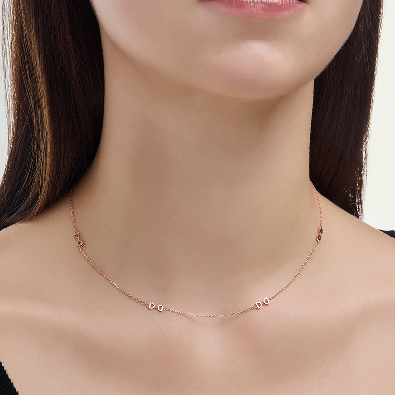 DIDIER DUBOT Miss Doux 玫瑰金頸鏈 (JDRNRXF484S)