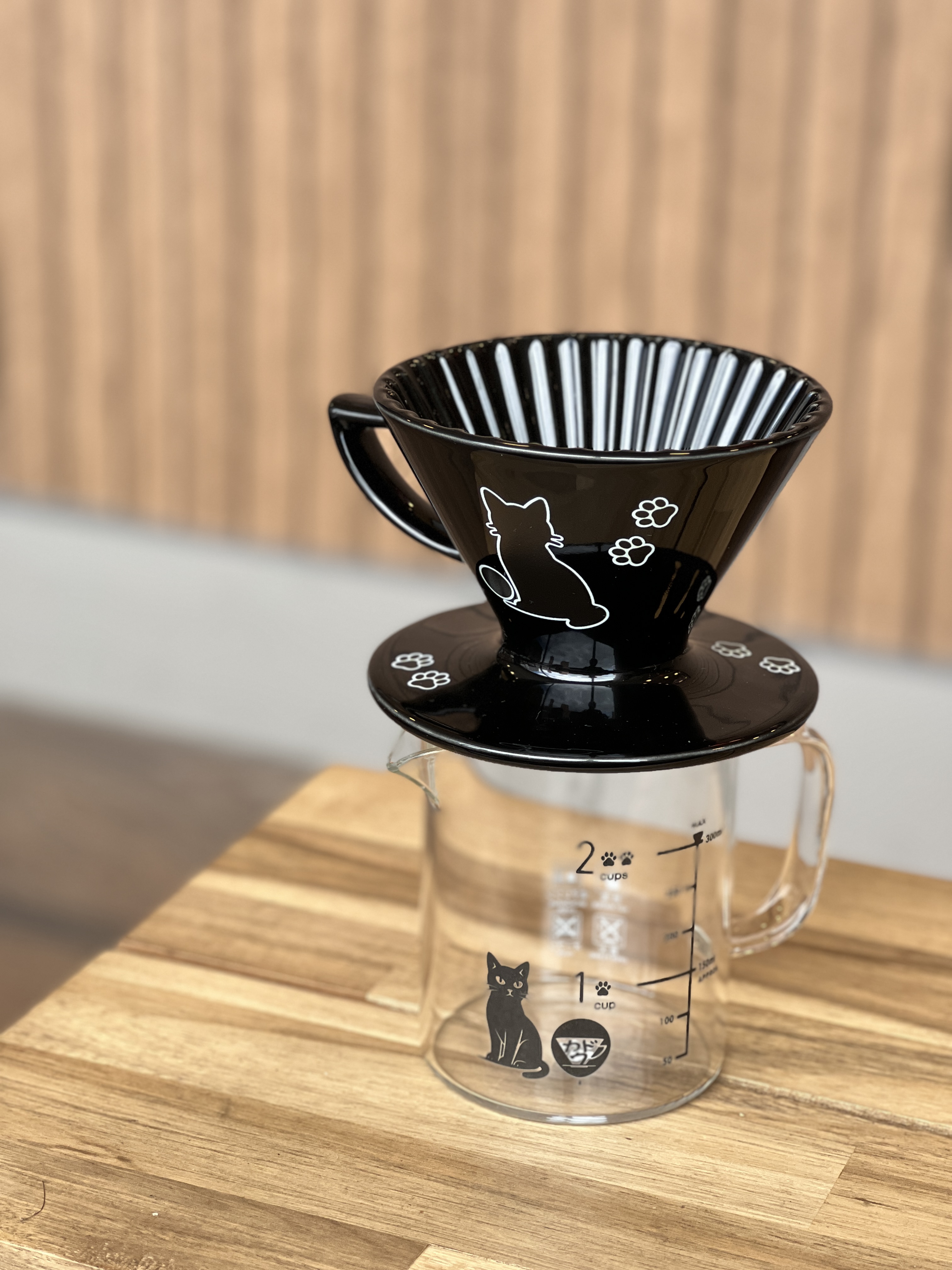 KADOU 變色貓 玻璃壺 量杯式耐熱玻璃刻度下壺 350cc 星芒濾杯咖啡壺