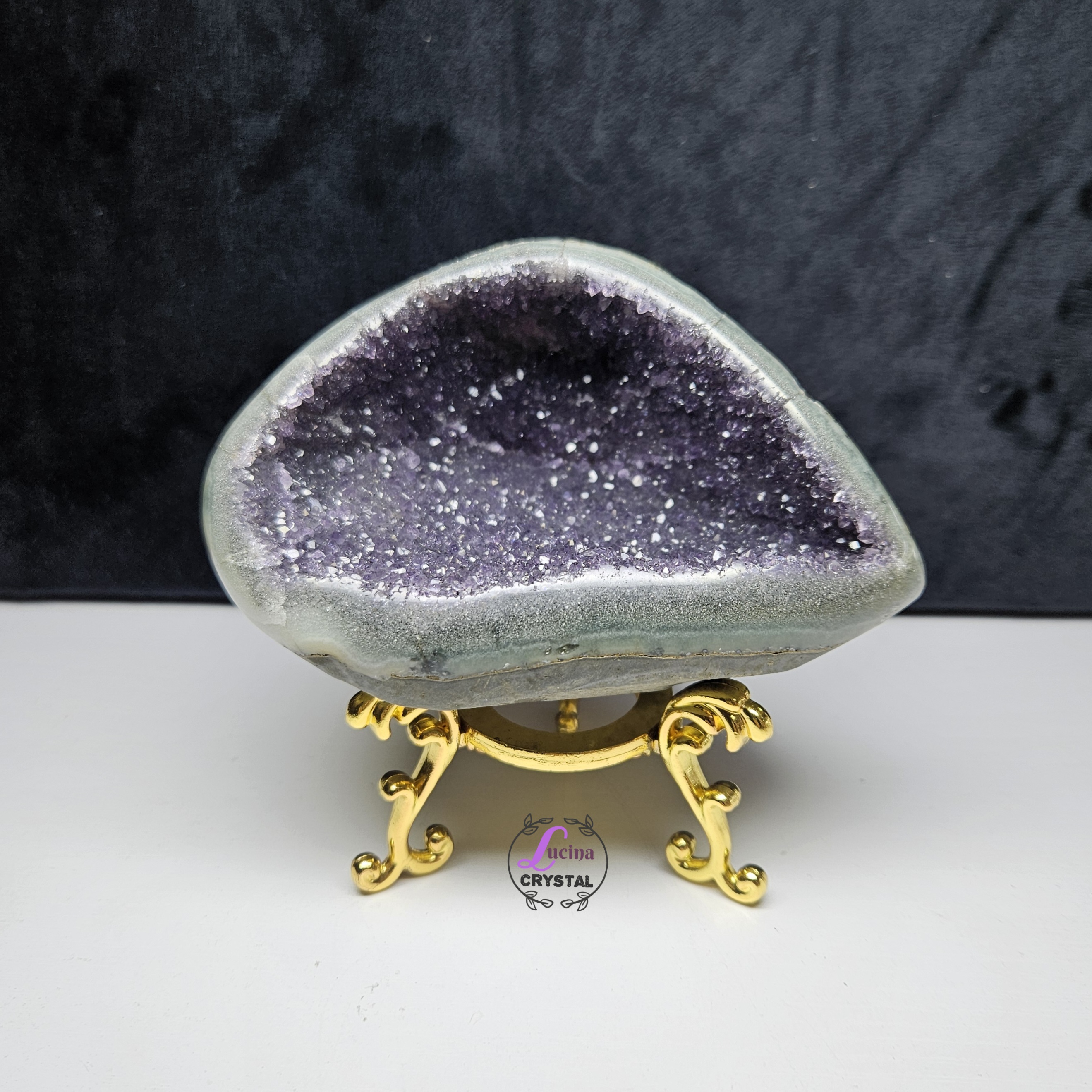 (Co#LC8547) 原皮紫水晶錢袋子/紫晶洞 Amethyst Geode 