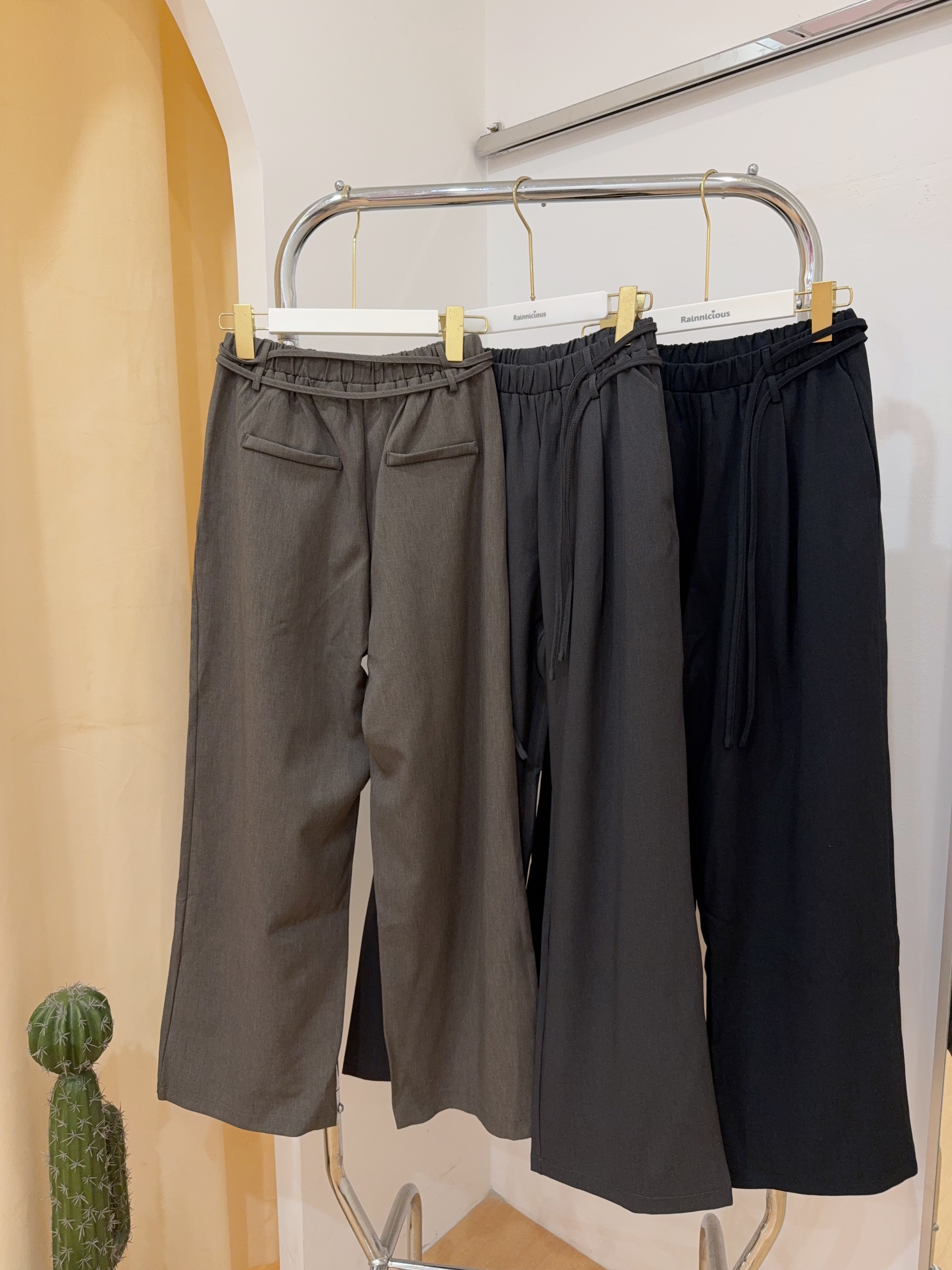 双绳西装直筒阔腿长裤 R2863