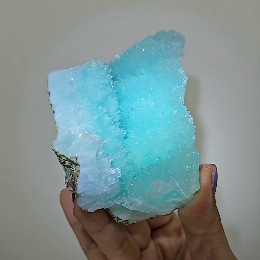 Blue aragonite needle cluster - AR50