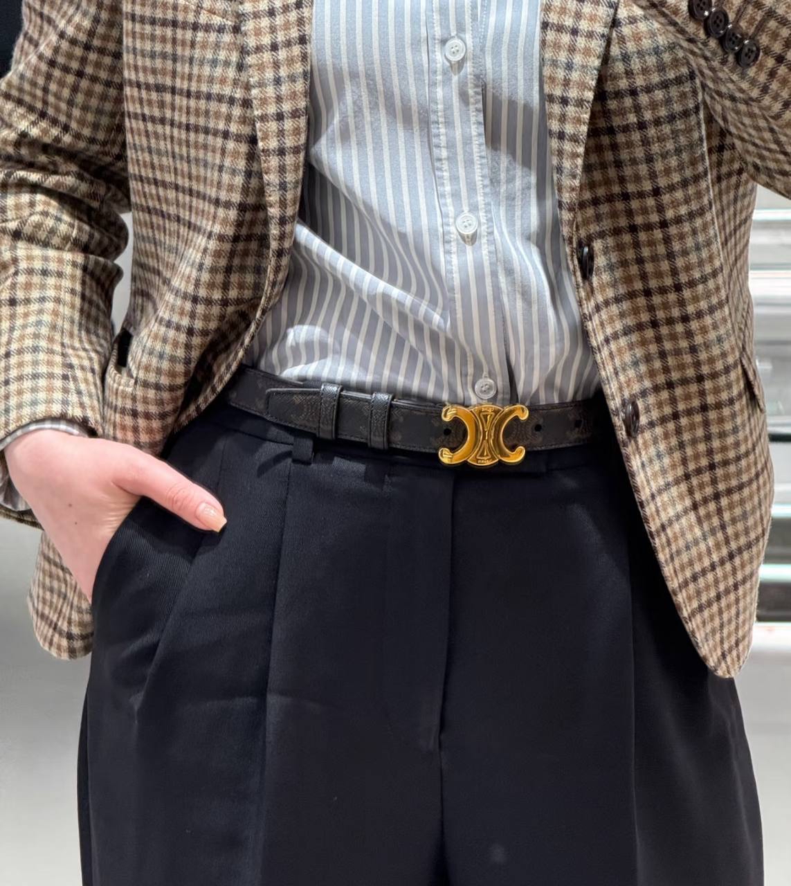 精選優惠✨訂貨🍒Celine 老花 2.5cm belt Size 70 75 80 85 90