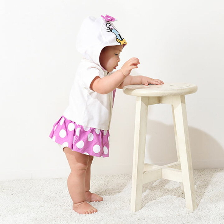 🇯🇵預訂 日本直送🇯🇵Babydoll x Disney兩色人物造型連帽短袖包屁裙