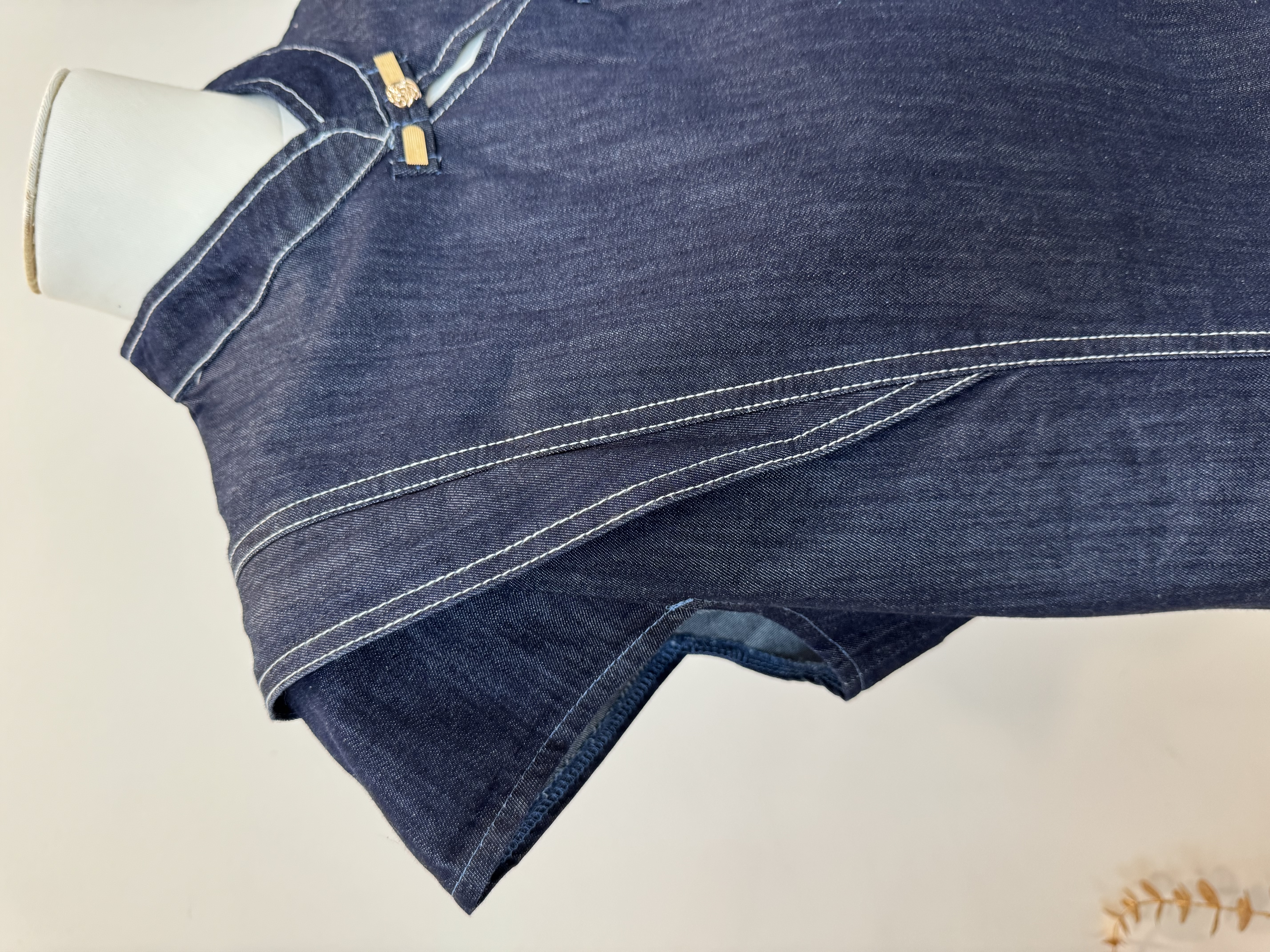 Ru Yi Oriental Denim Set “如.意” 新中式盘扣设计牛仔上衣+短裤套装 (2 Colours)