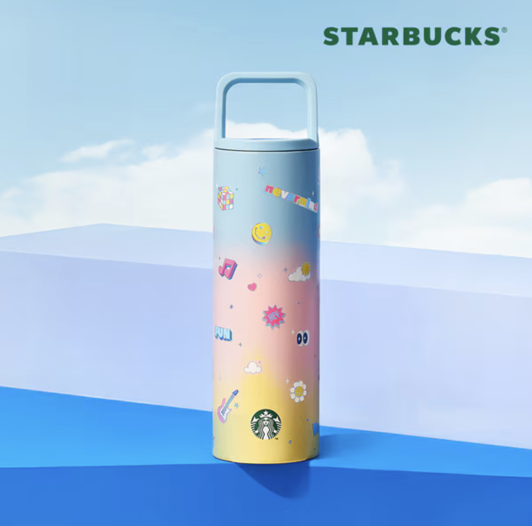 夏季海洋系列｜ 韓國 Starbucks 星巴克  三色漸變 不鏽鋼保溫杯｜Summer Aloe Tumbler 