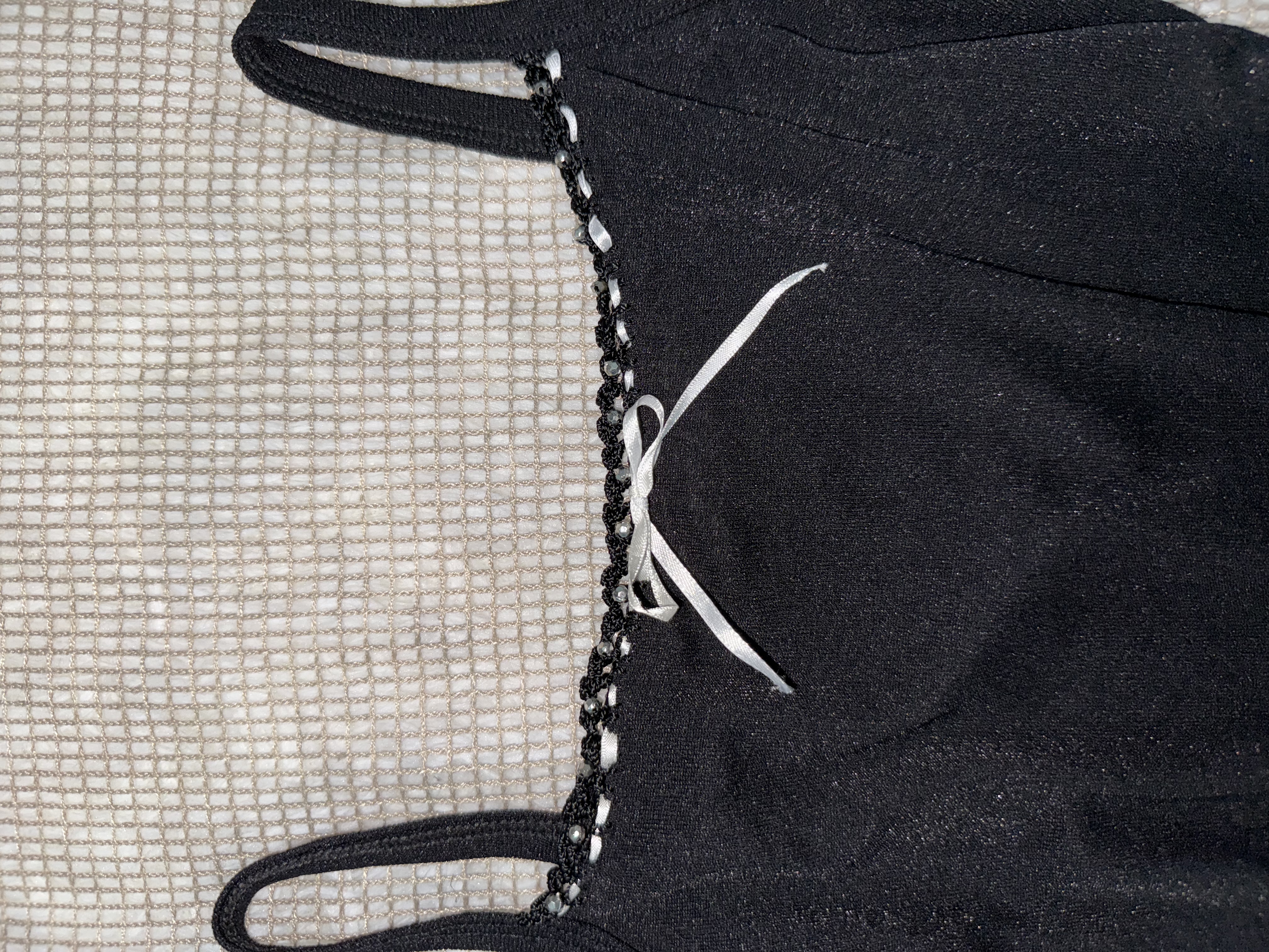 [On Sale]Black Bow Glittery Cami