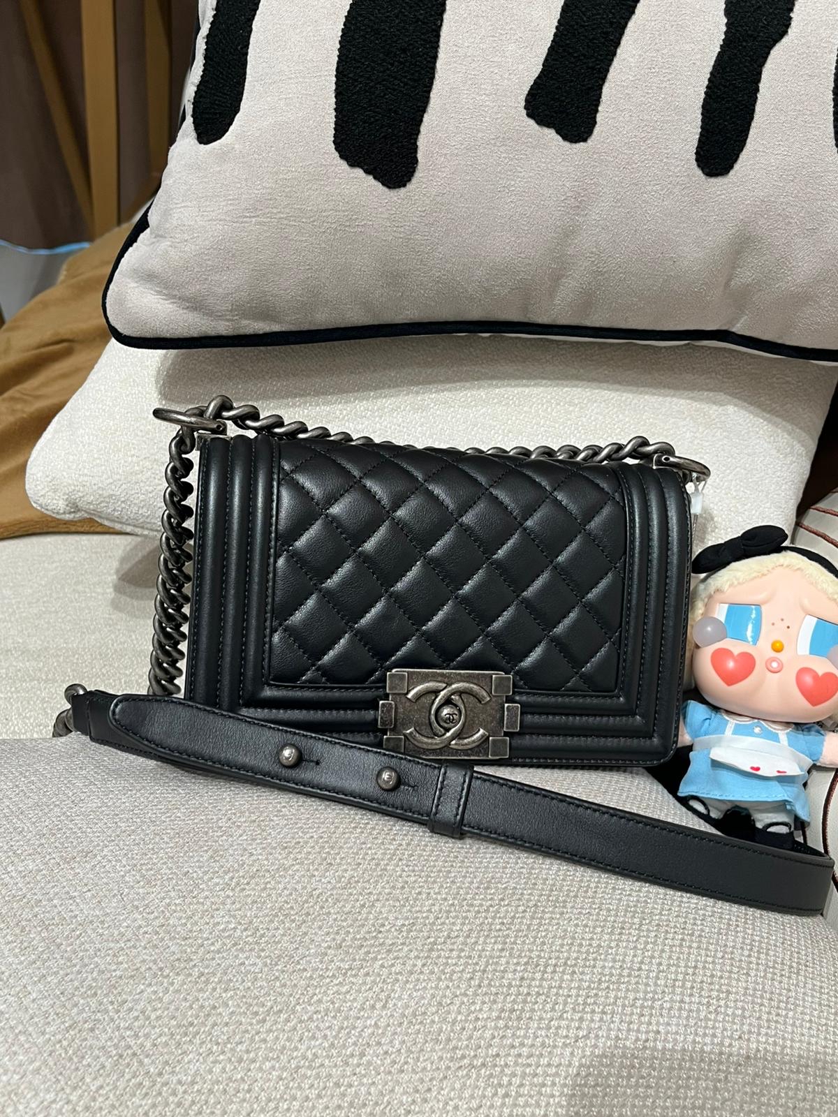 Chanel boy 20cm A67085 黑色牛皮 100%Authentic ,98%new ✅收據✅Card ✅dust bag ✅box