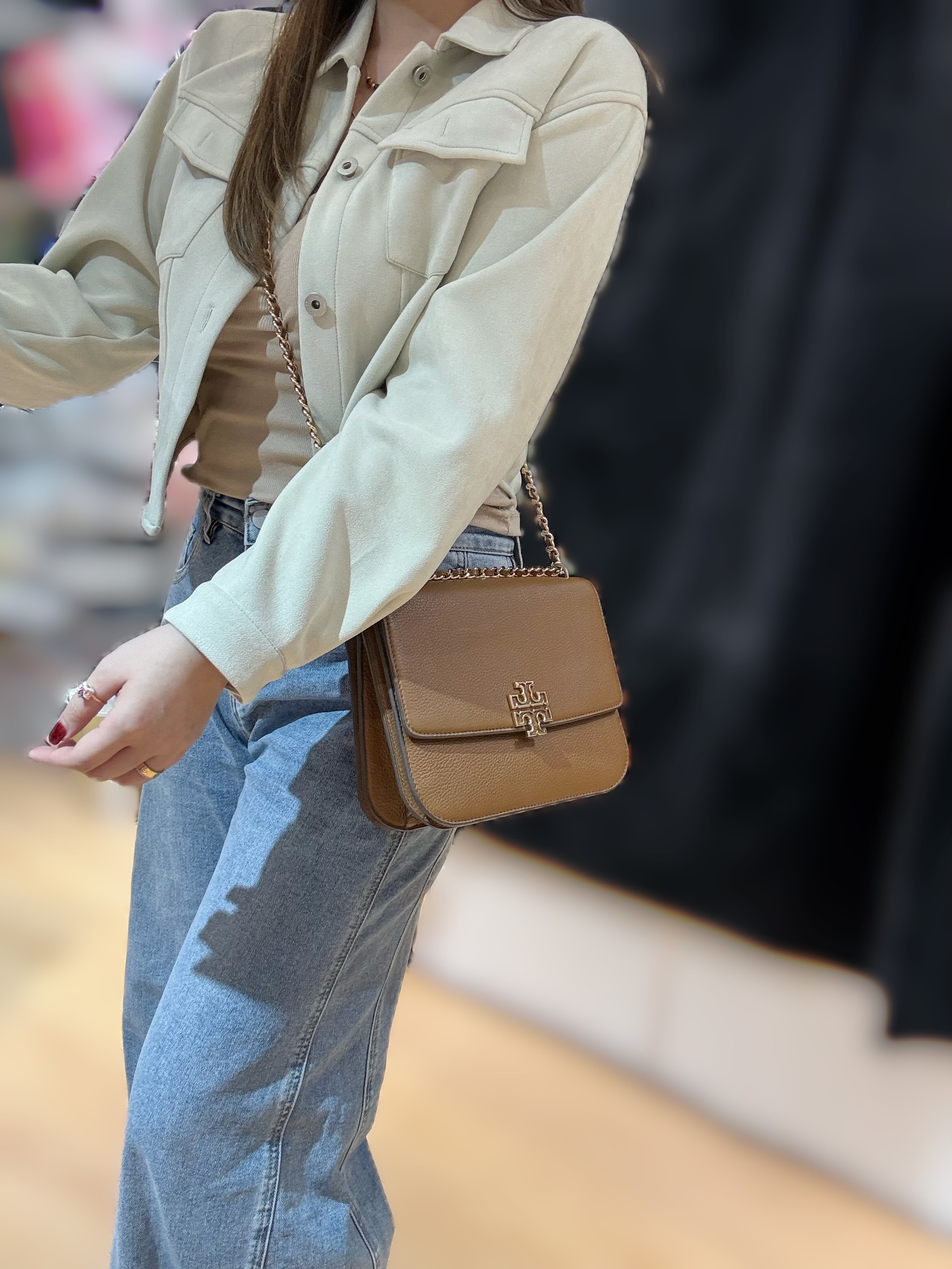 Tory burch Britten adjustable bag M brown