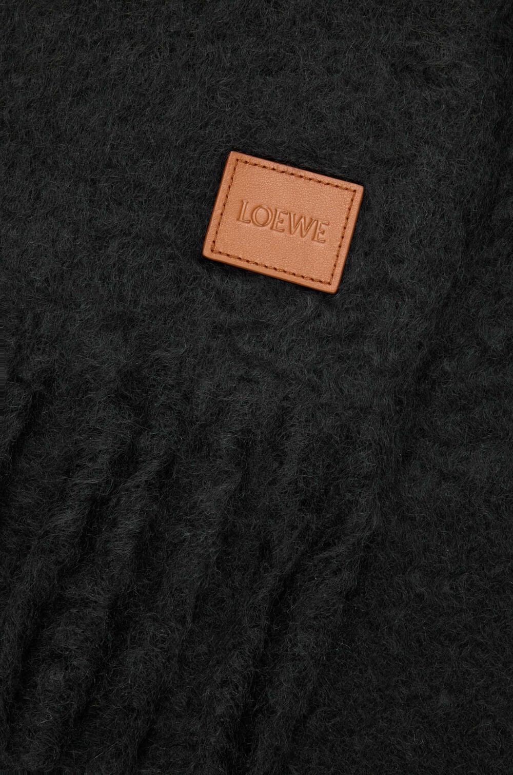 限時優惠✨訂貨🍒Loewe Scarf in mohair and wool blend 皮章logo ~ 高級簡約 Size 22x185cm