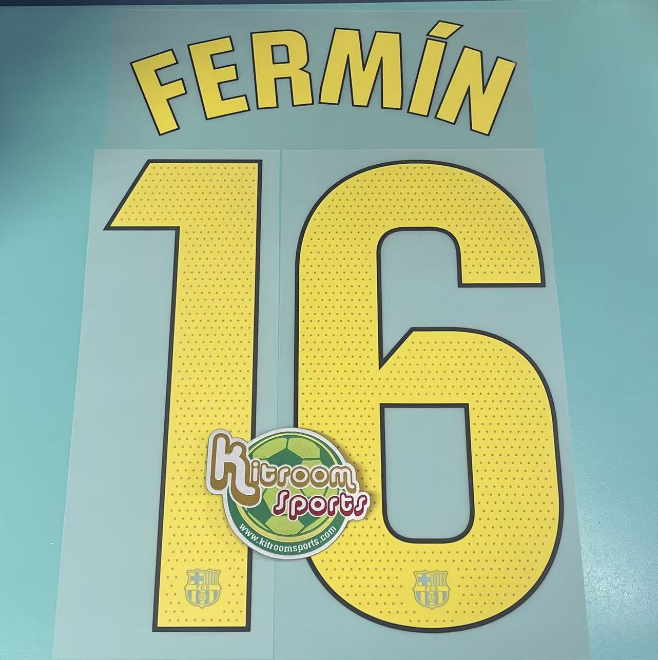 2025-26 Barcelona Home Nameset #16 FERMIN