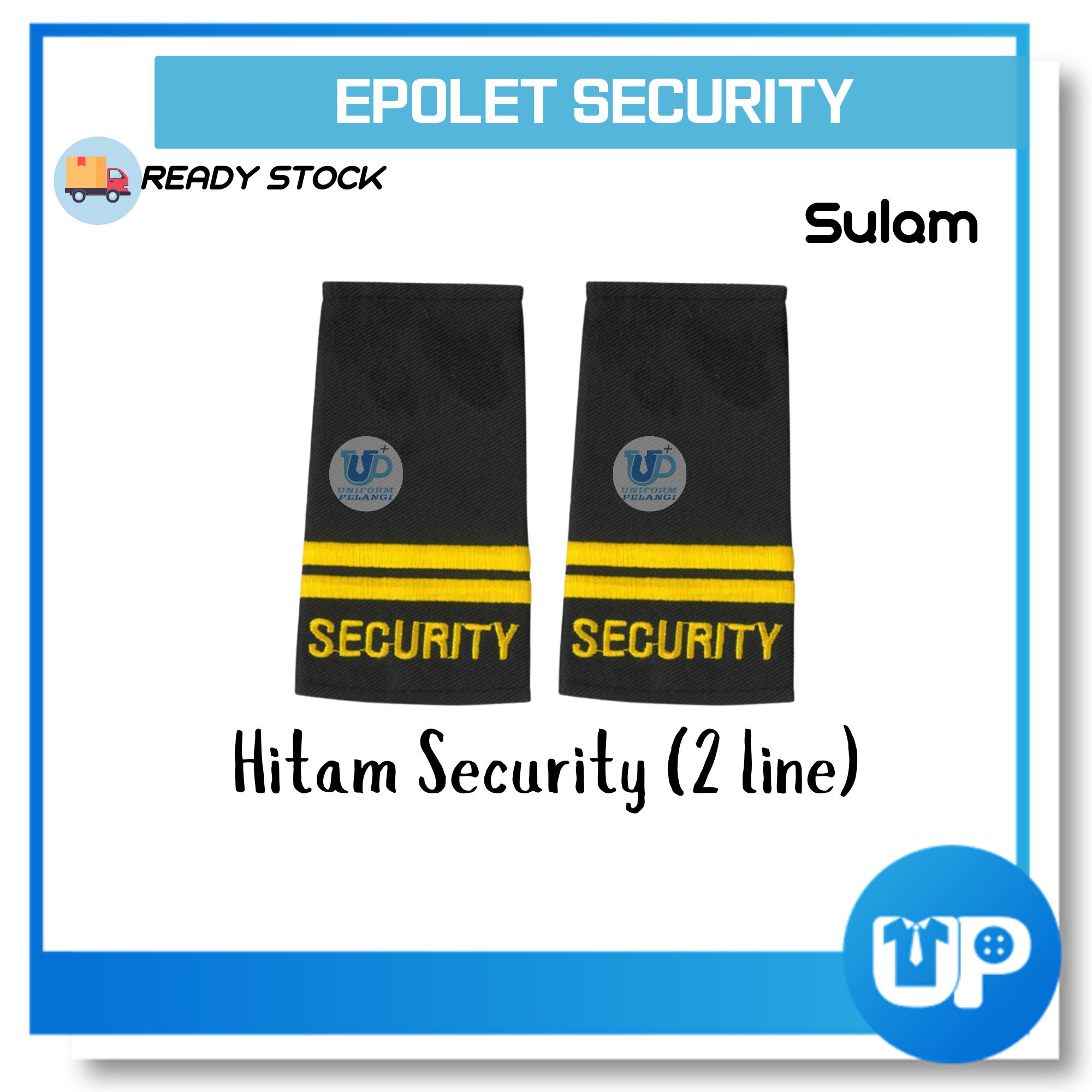 Pengawal Keselamatan Epaulette Security Hitam EPOLET Shoulder Board Black
