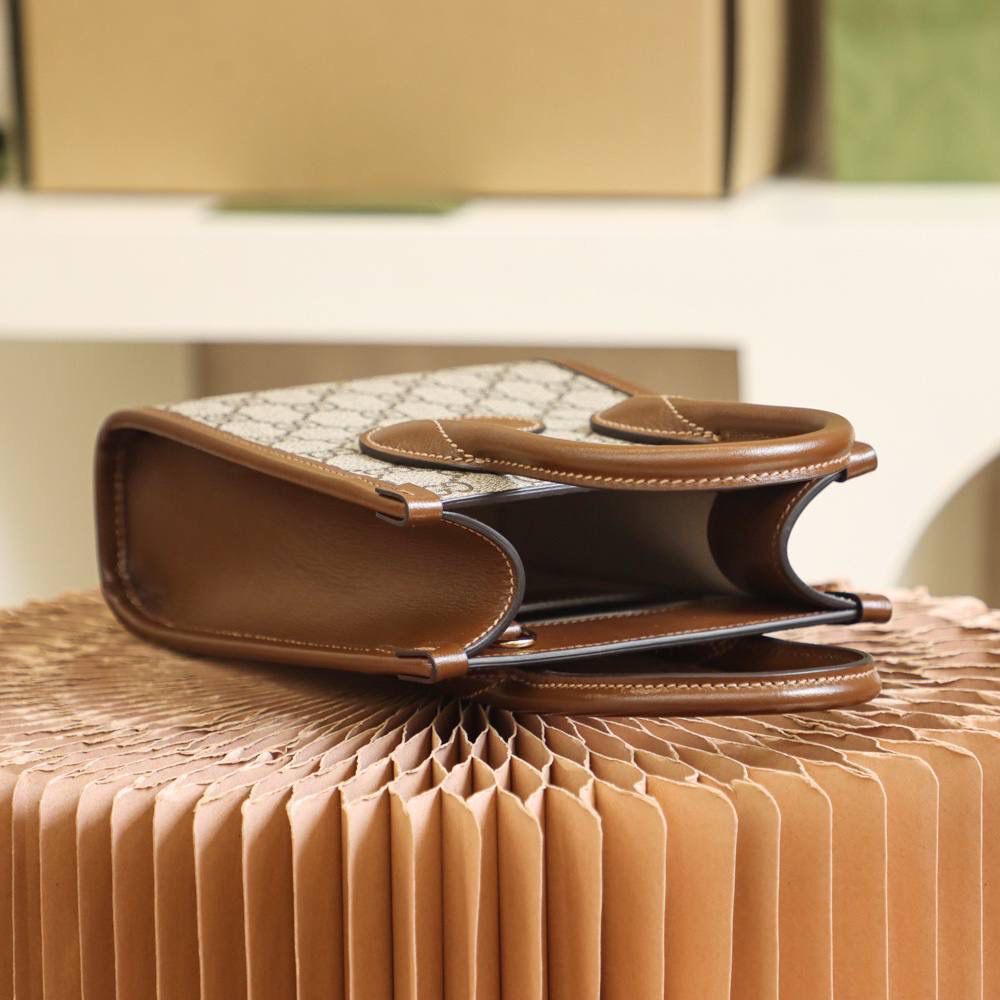 𝐓𝐨𝐭𝐞 𝐌𝐢𝐧𝐢 #671623#原厂皮☜ YY#550 ▪️尺寸：16*20*7cm▪️ 给大家推荐这个小可爱， 𝙏𝙤𝙩𝙚的造型已经成为复古风里最常见的味道， 而这款𝐓𝐨𝐭𝐞 𝐌𝐢𝐧𝐢真的巨巨巨好看， 强势复古风实力回归， 超赞的高容纳量，看似小巧而精致， 日常出街的高颜值单品，说是百搭王真的不夸张！ 🉑️调节的肩带设计， 手拧，肩背，斜挎都非常🉑️ 怎么美怎么来‼️