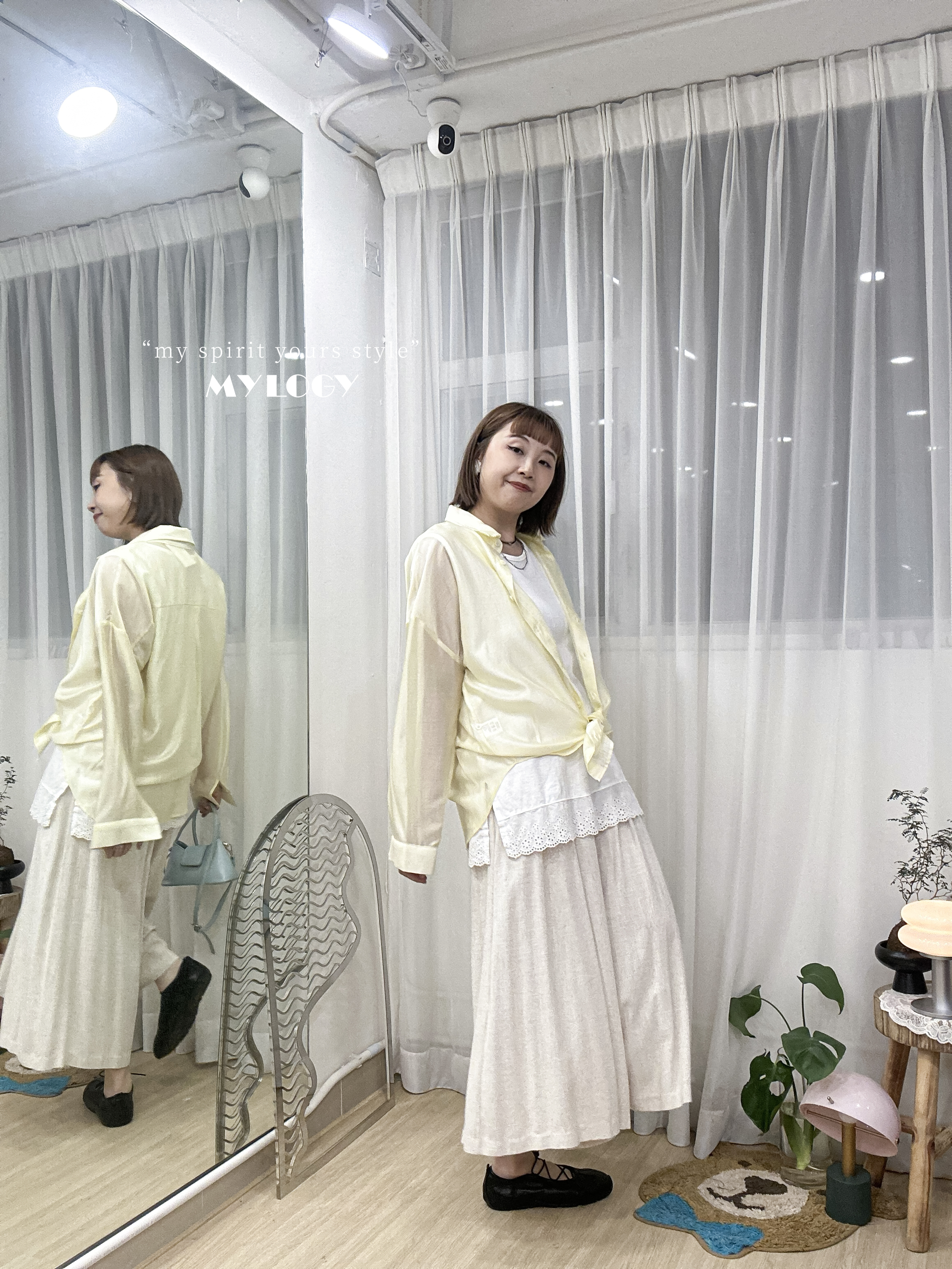 重點係下邊～完美裙邊超百變基本款背心 PS0002 - 白色 White