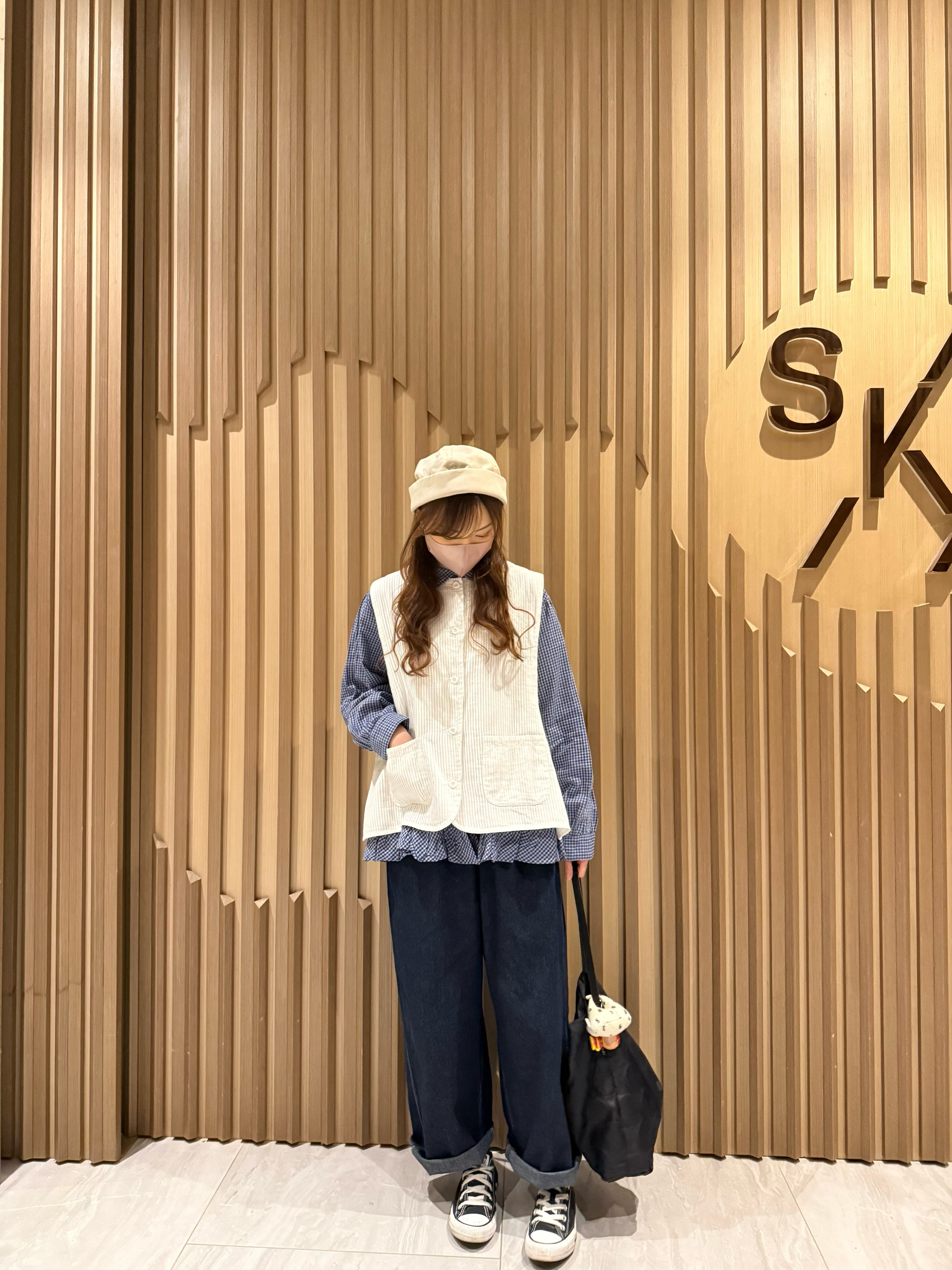 明線直腳牛仔褲