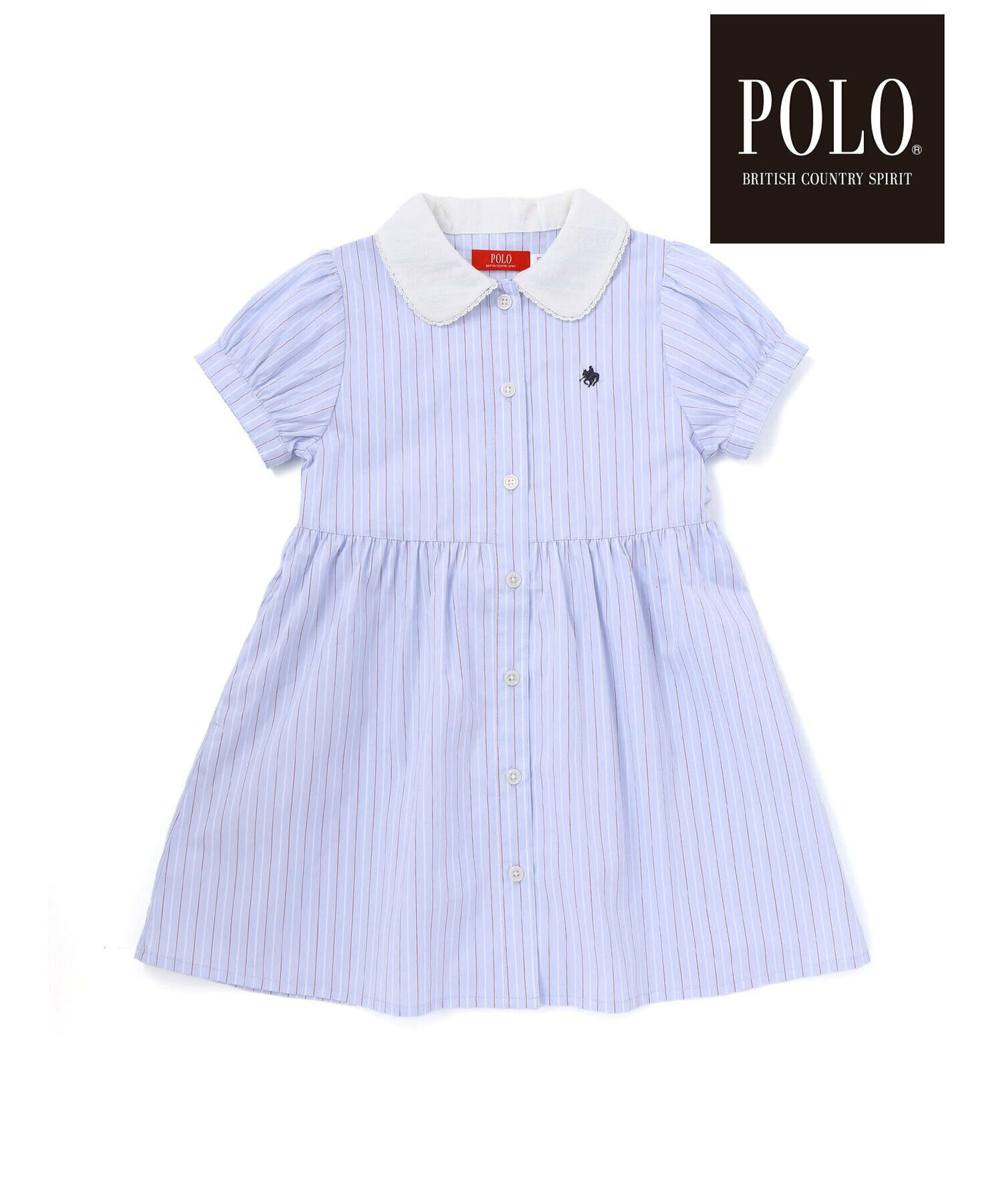 🇯🇵預訂 日本直送🇯🇵Slap Slip x Polo Bcs兩色標誌刺繡蝴蝶結翻領短袖連身裙