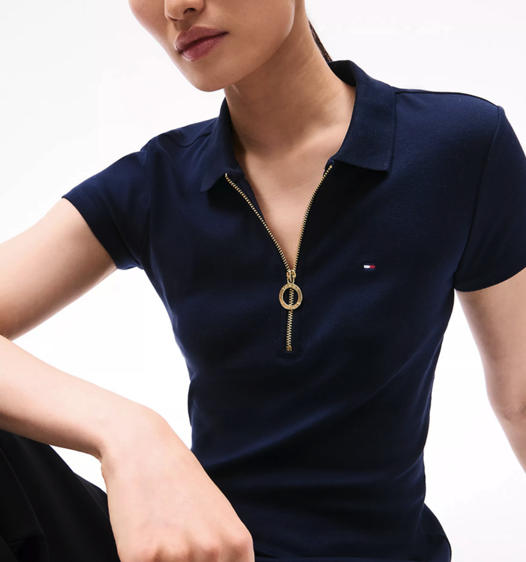 Tommy Hilfiger Navy Slim Fit Polo T-Shirt