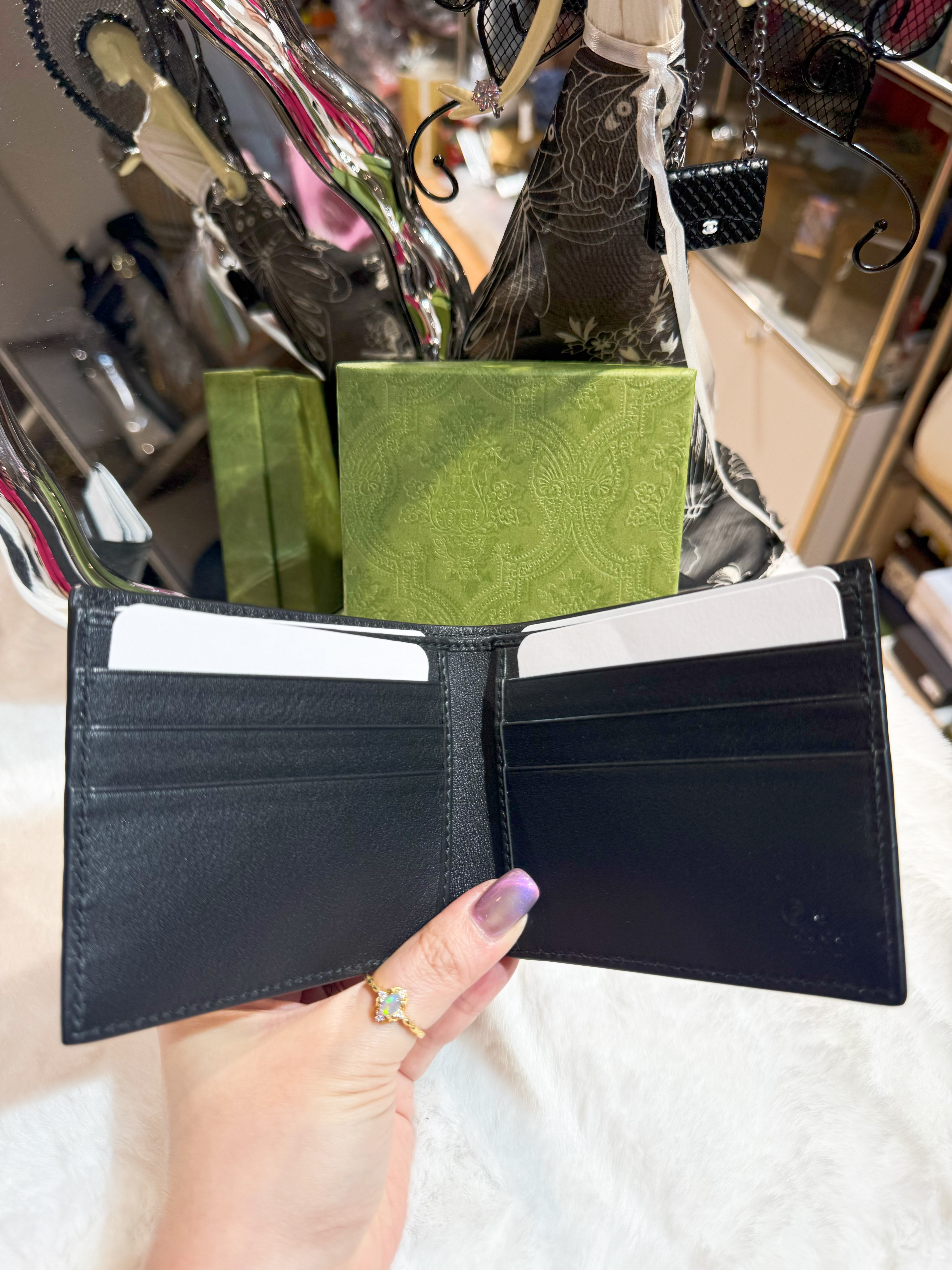 Gucci bi fold wallet slogo/6cc/blk