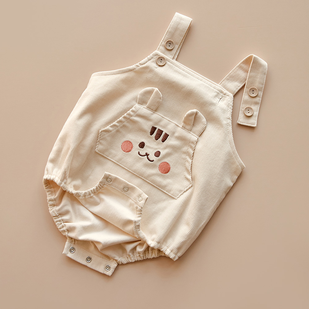 DOTTODOT 暖燈芯絨系列-萌耳背帶爬服 